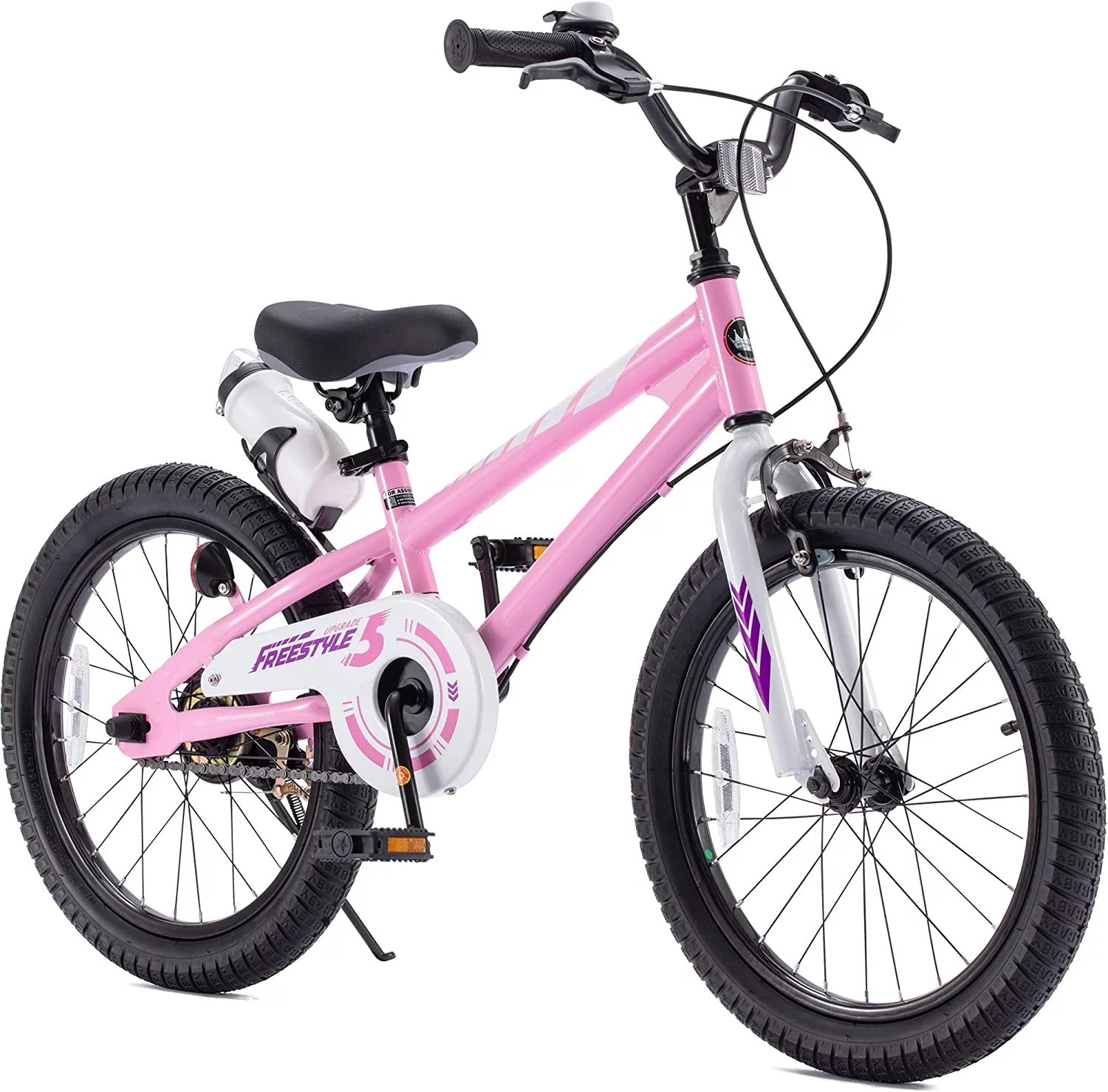 Royalbaby BMX Freestyle 18 In Kid's, Boys and Girls Bike with Two Hand Brakes, Blue - Womvr
