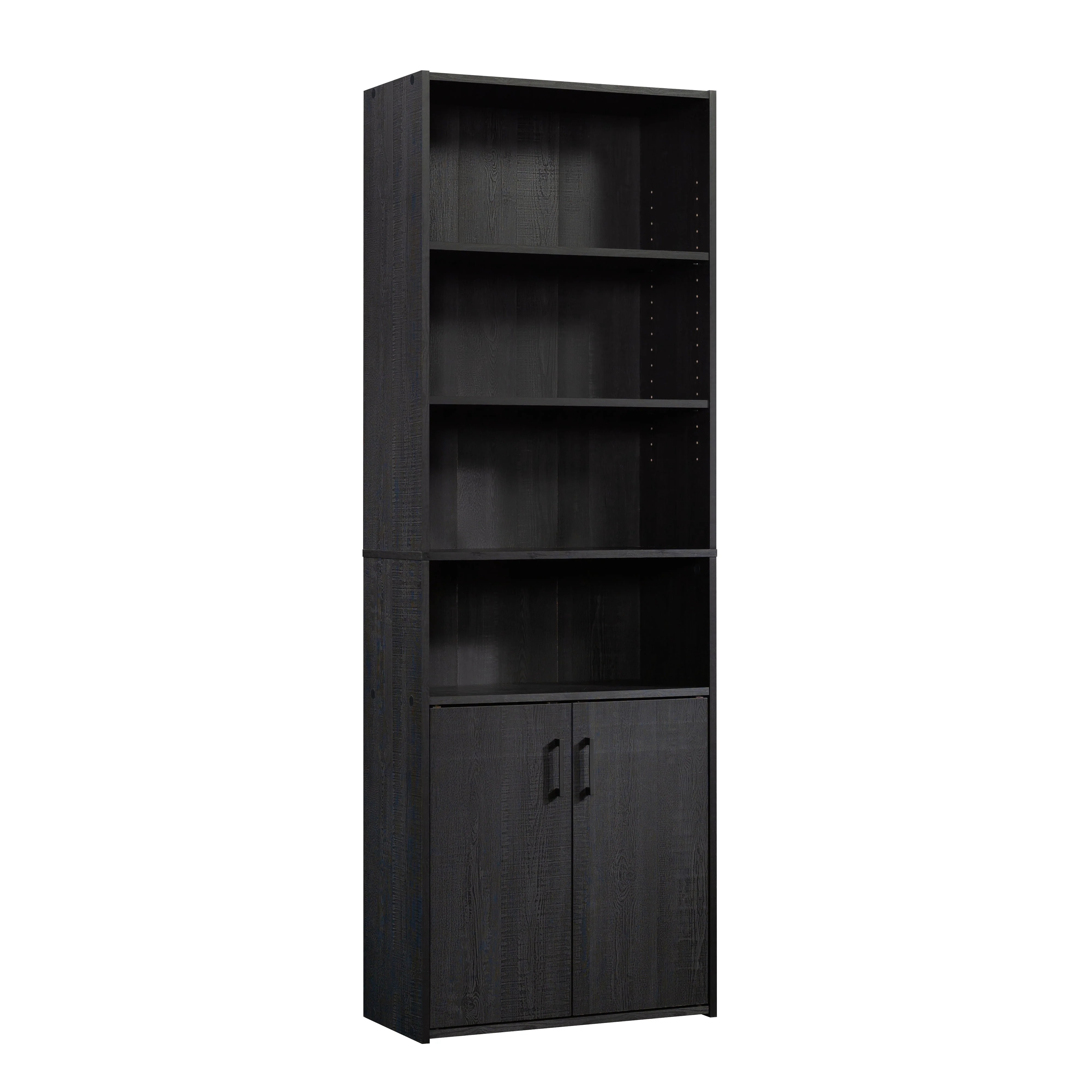 Mainstays Traditional 5 Shelf Bookcase with Doors, Soft White - Womvr