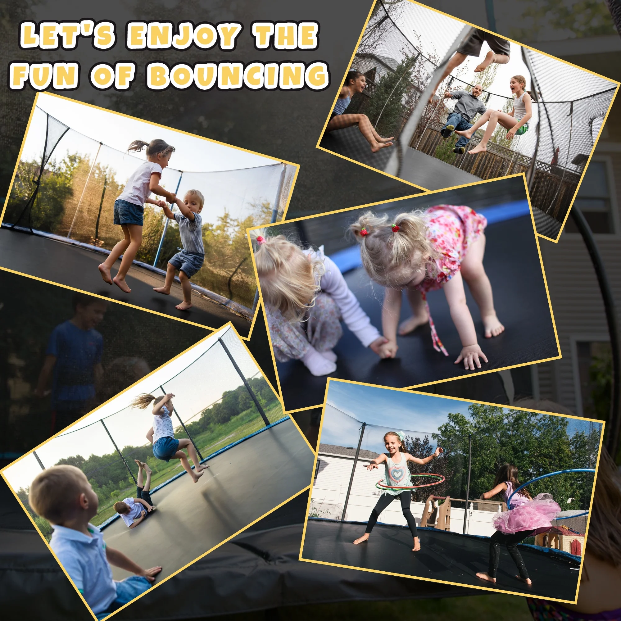 Elitezip Trampoline 12FT Trampoline for Kids and Adults, 1500LBS Heavy Duty Trampoline with Enclosure and Basketball Hoop, Outdoor Trampoline Easy Assembly - Womvr