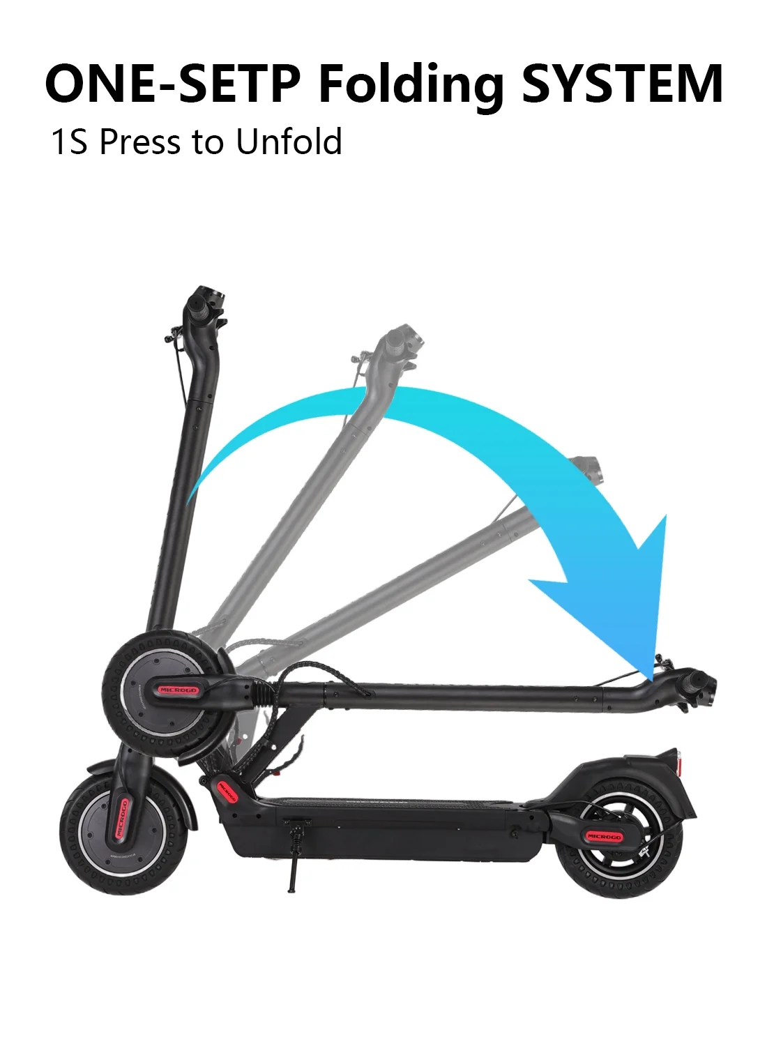 MICROGO M5 PRO Electric Scooter, 500W Motor 10.4 Ah Battery Long Range for Adults, 10