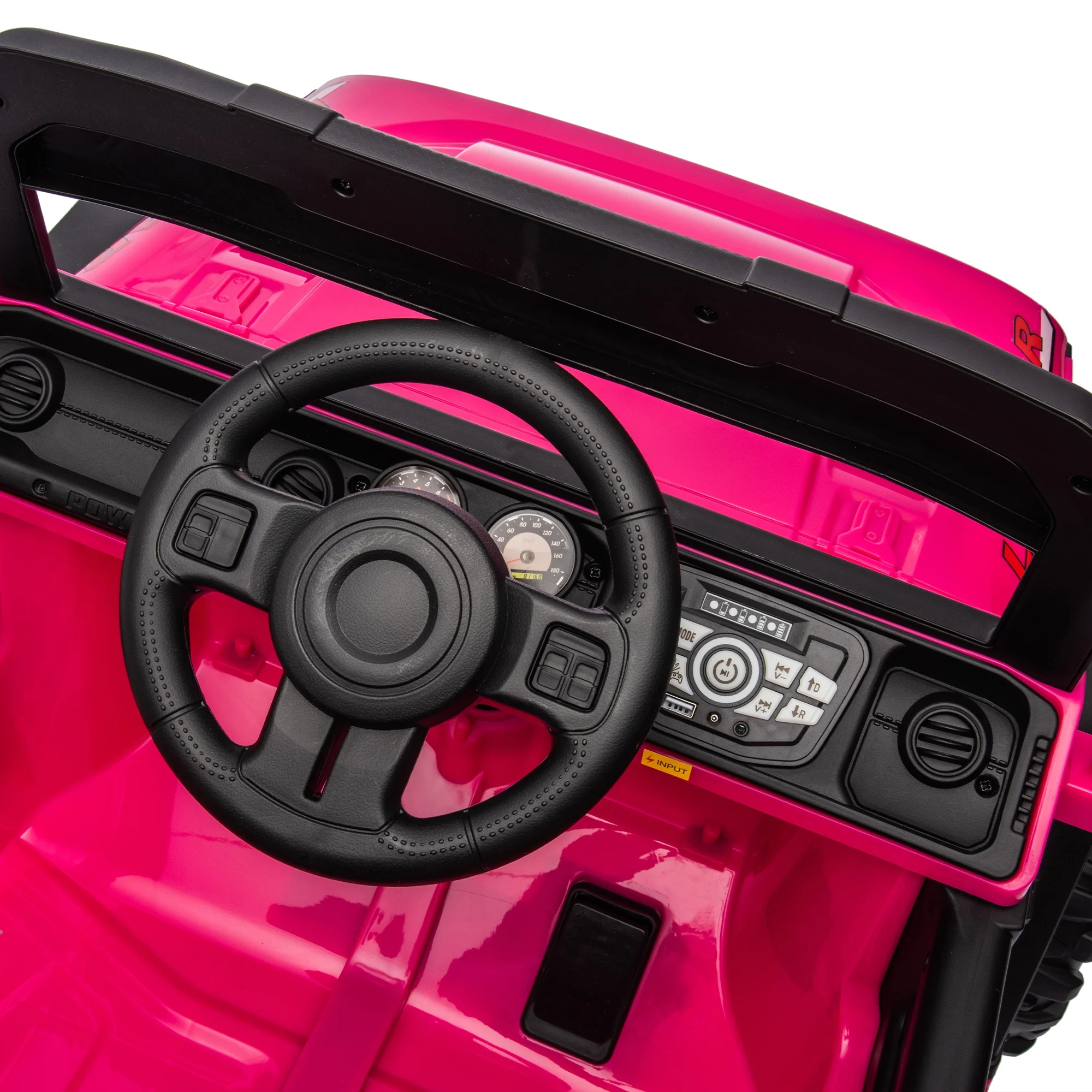 uhomepro 24V Ride on Car Large PickUp Truck Toys with Remote Control, Battery Powered Kid Car to Drive for Boy Girl, Pink - Womvr