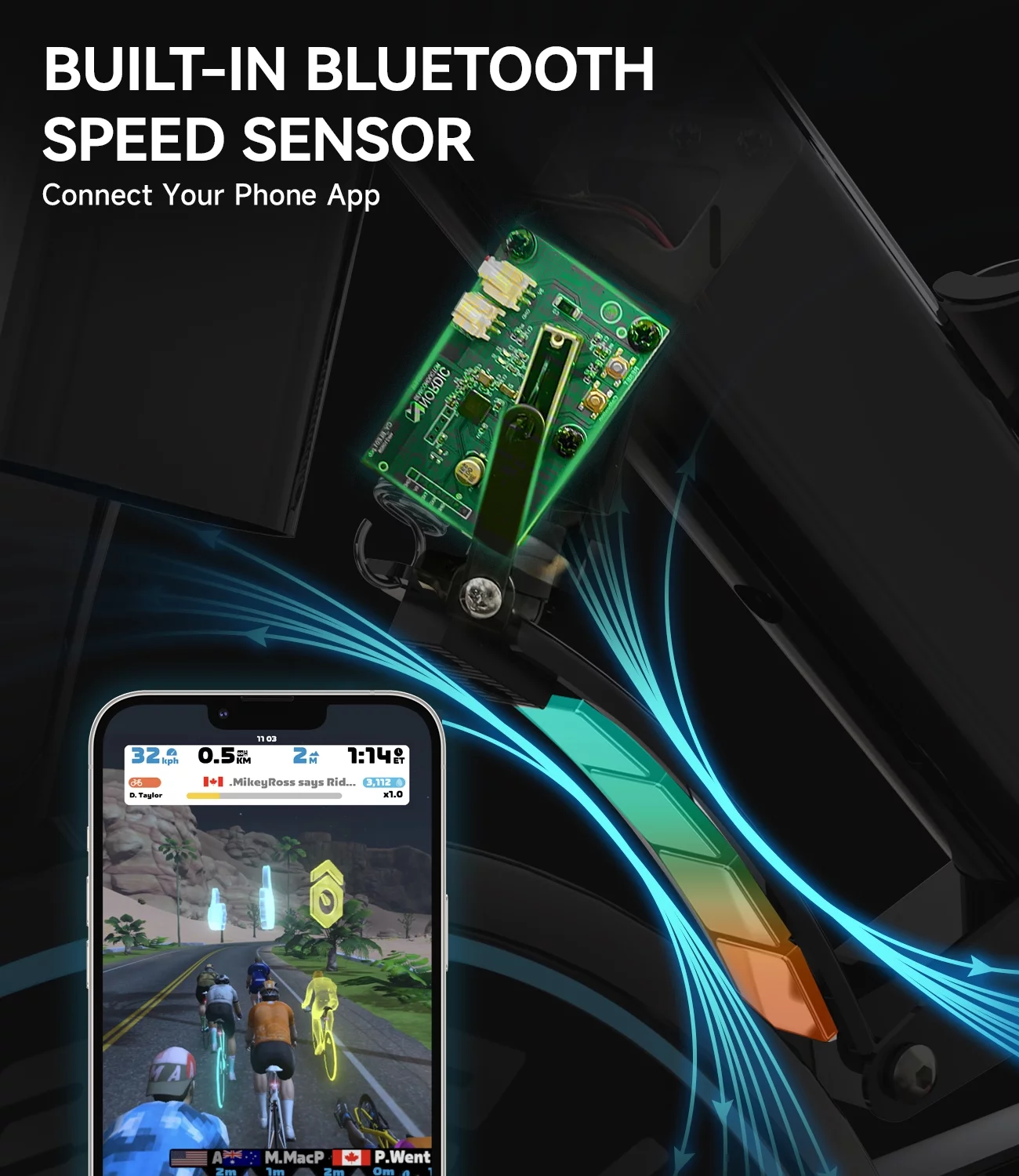 Pooboo Magnetic Exercise Bike Indoor Bluetooth Cycling Bike Home Cardio Workout Stationary Bike  45lbs Heavy-Duty Flywheel Quiet Belt Drive - Womvr