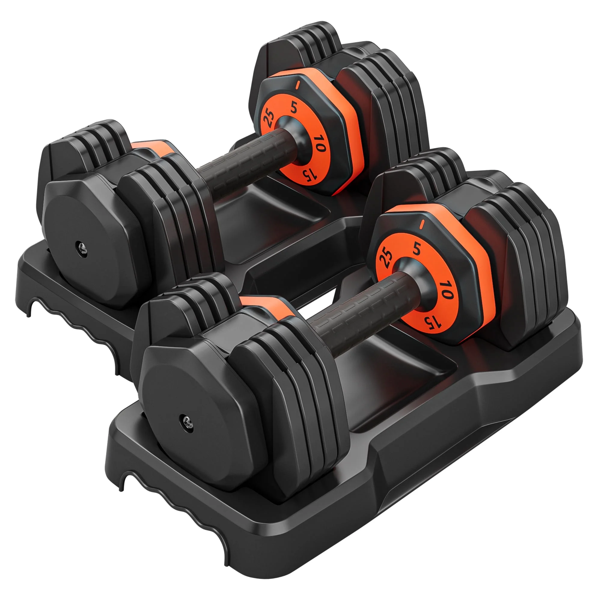 5-in-1 Adjustable Single Dumbbell - 25 LB, Complete with Anti-Slip Metal Handle for Full Body Home Gym Workouts - Ideal Adjustable Dumbbell Set for Your Weight Selection Needs