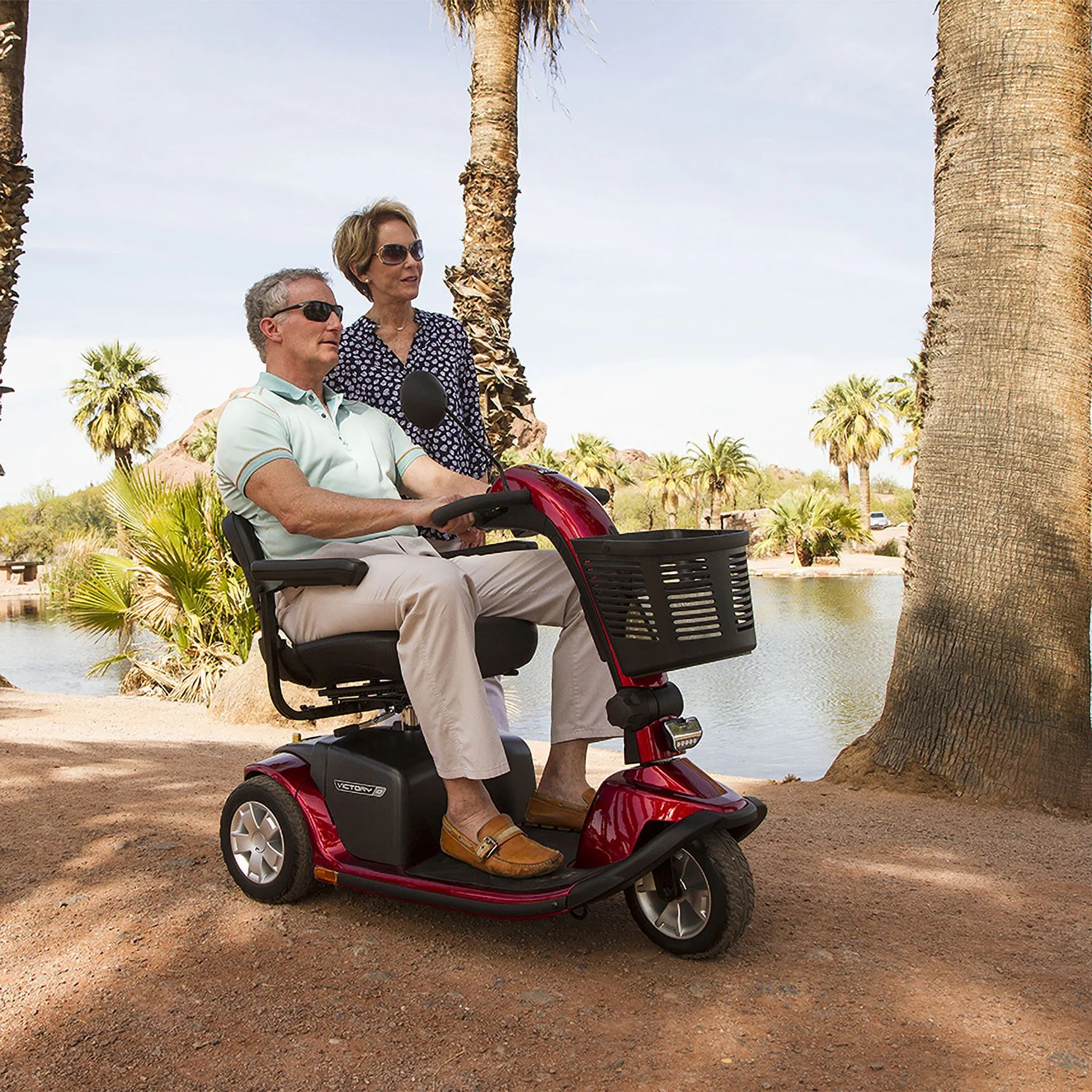 Pride Victory 10 3-Wheel Heavy Duty Mobility Scooter, 400 Lbs. Weight Capacity, With 5-Year Extended Warranty - Womvr