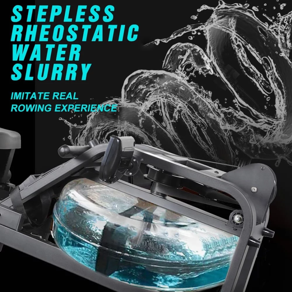 FITPHER Water Resistance Rowing Machine Resistance Metal Dual-Track Healthy Indoor Gym Equipment for Fitness (Irony) - Womvr