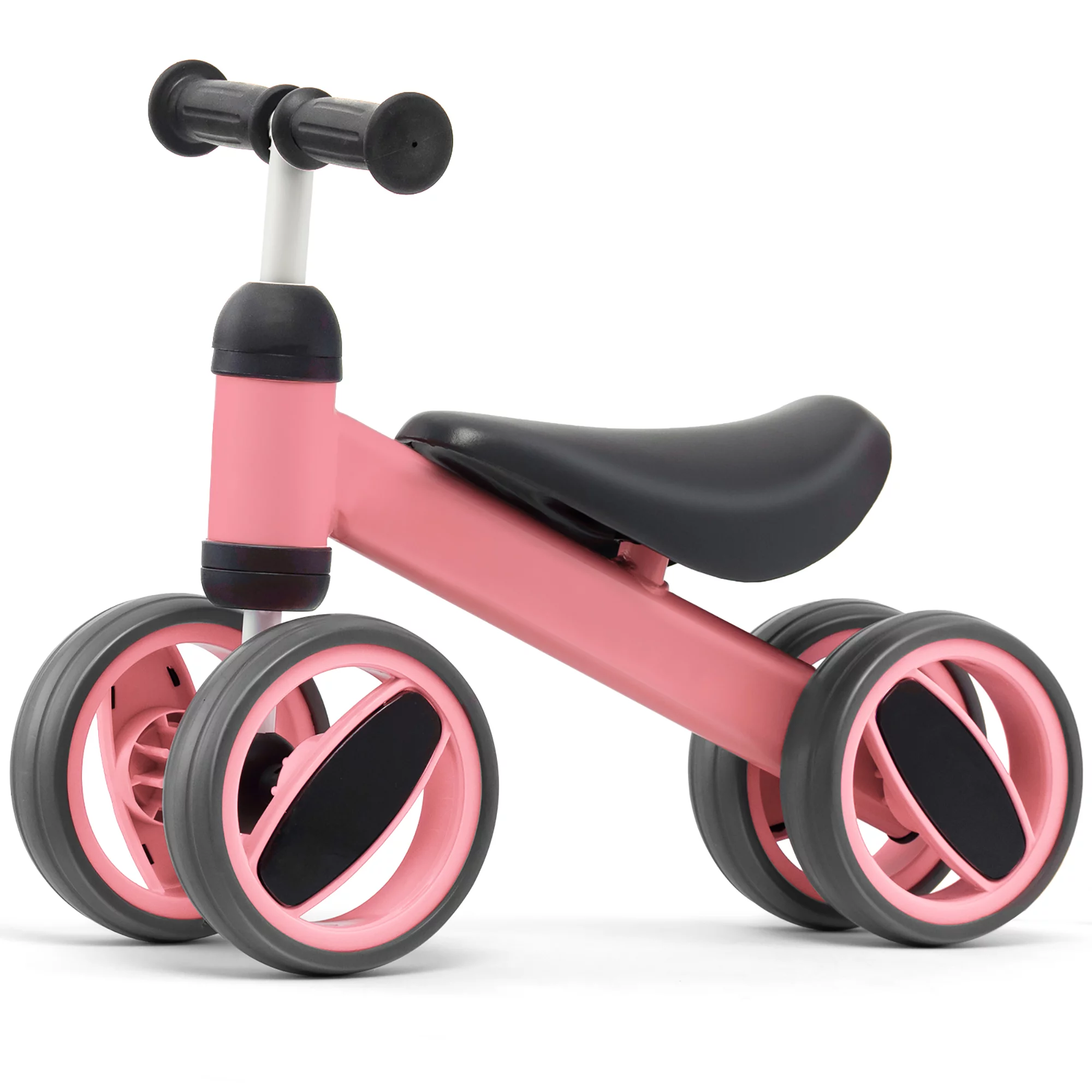 Costway Baby Balance Bike Toddler Riding Toys  w/ 4 Wheels Pink - Womvr