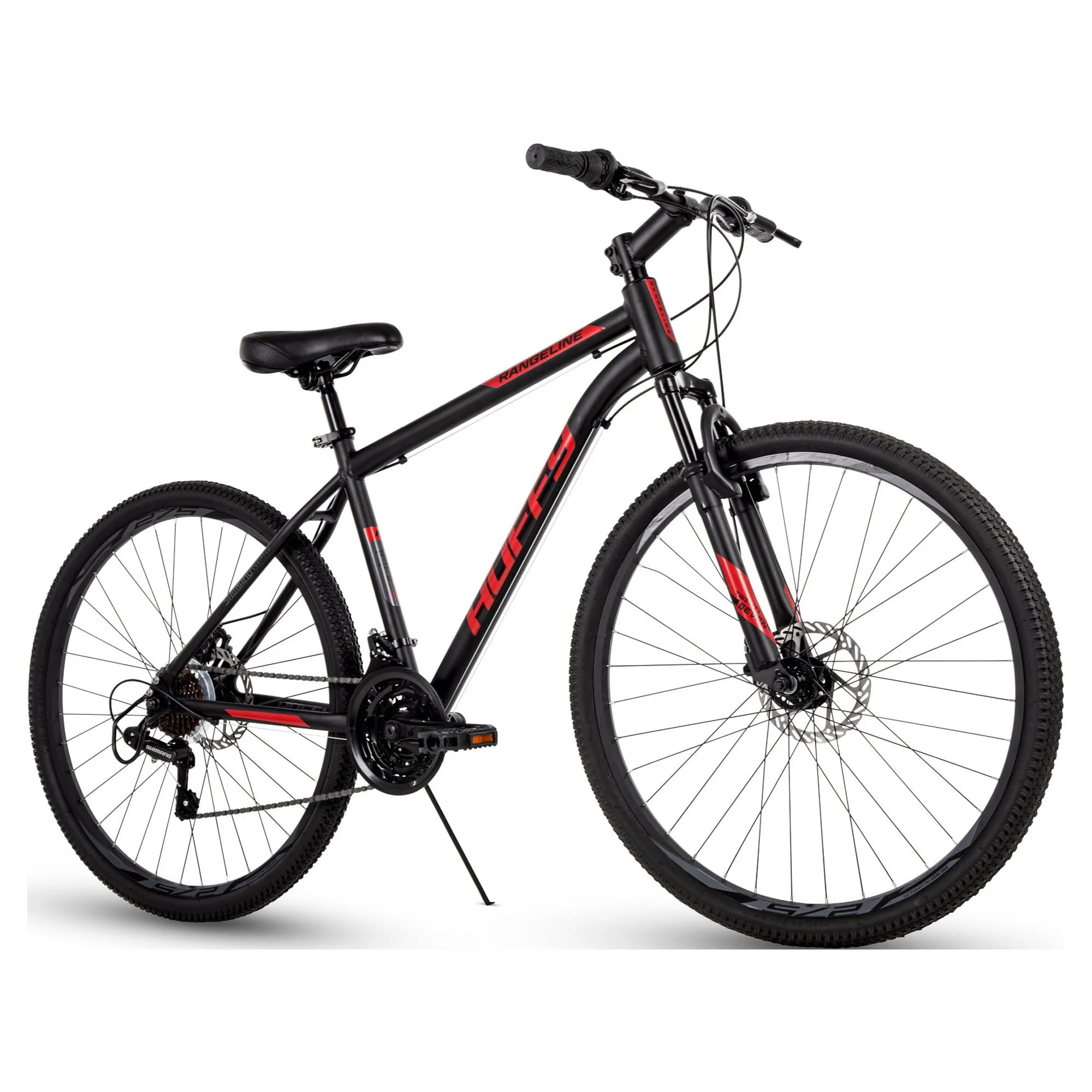 Huffy 27.5 in. Rangeline Men's Mountain Bikes, Black and Red - Womvr