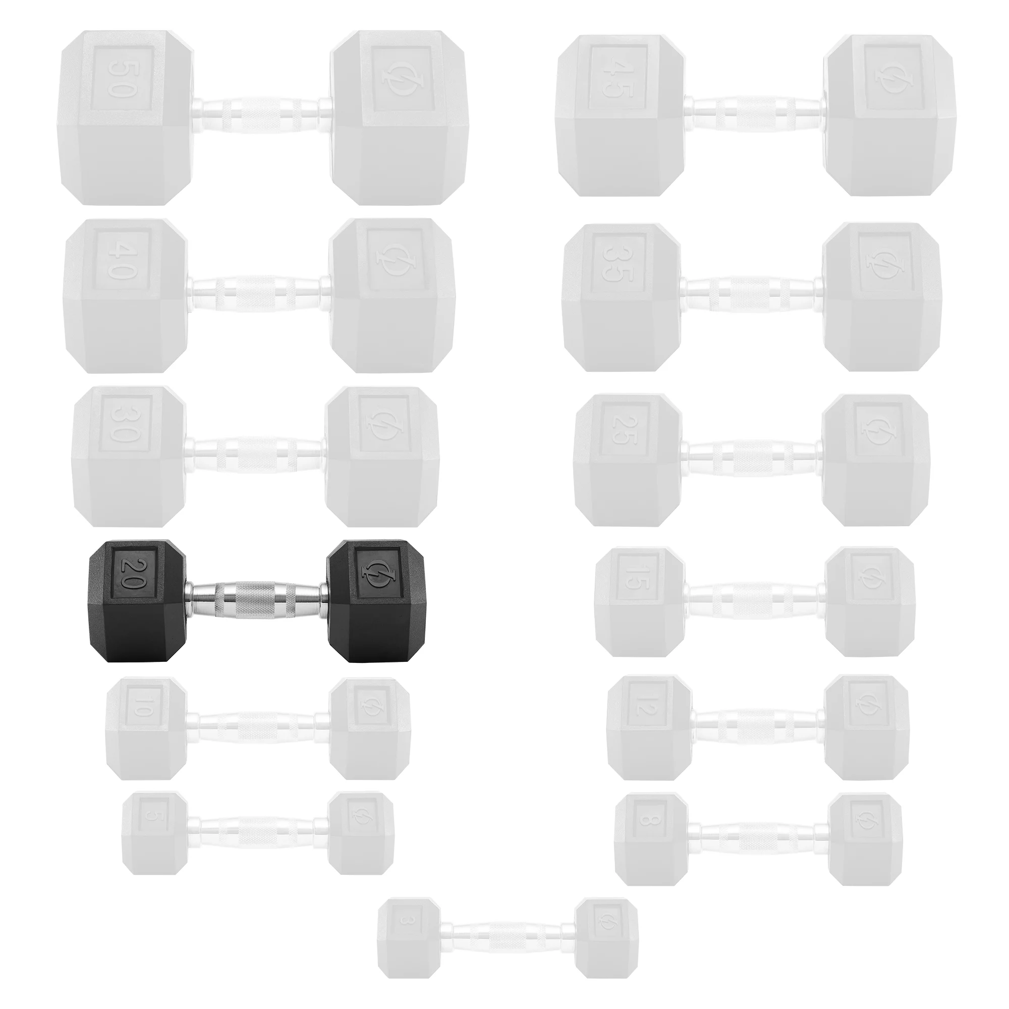 Philosophy Gym Rubber Coated Hex Dumbbell Hand Weights, 45 lb Pair - Womvr