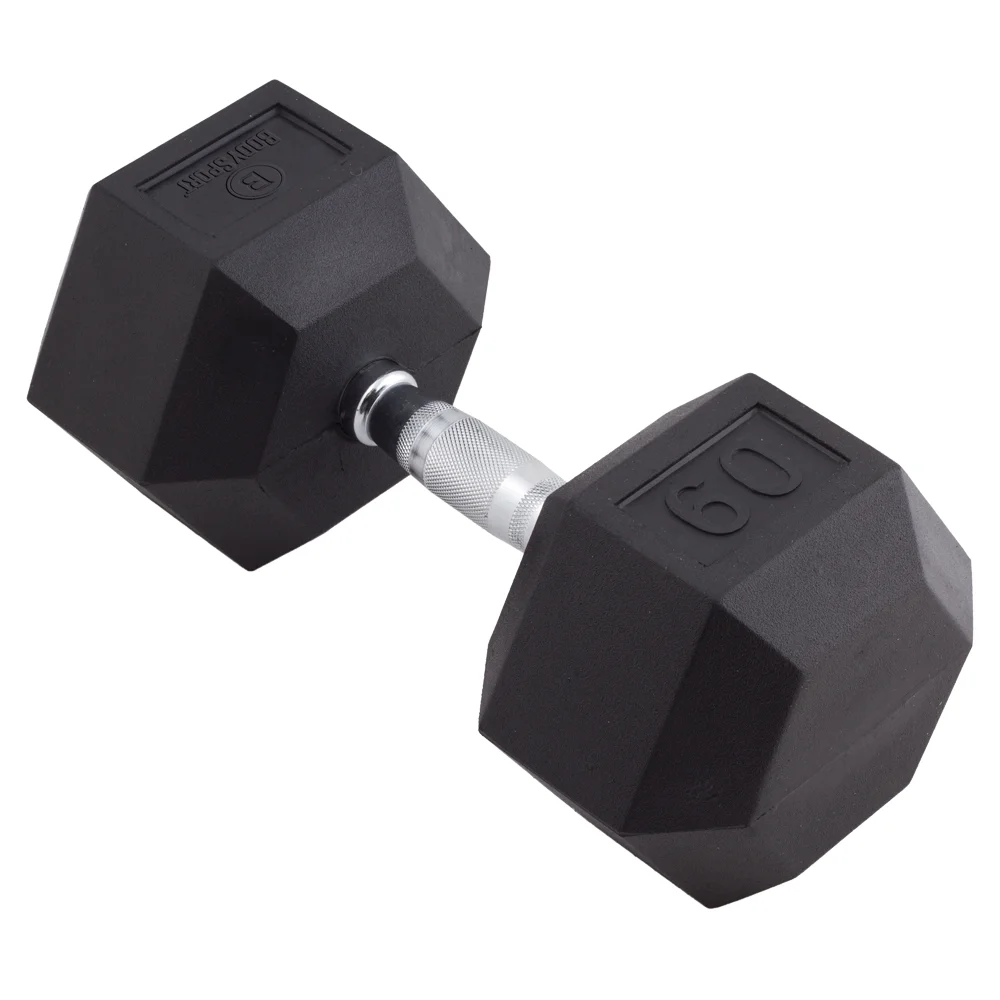 Body Sport Rubber Encased Hex Dumbbell Weight �C Dumbbells for Exercises �C Strength Training Equipment �C Home Gym - Womvr