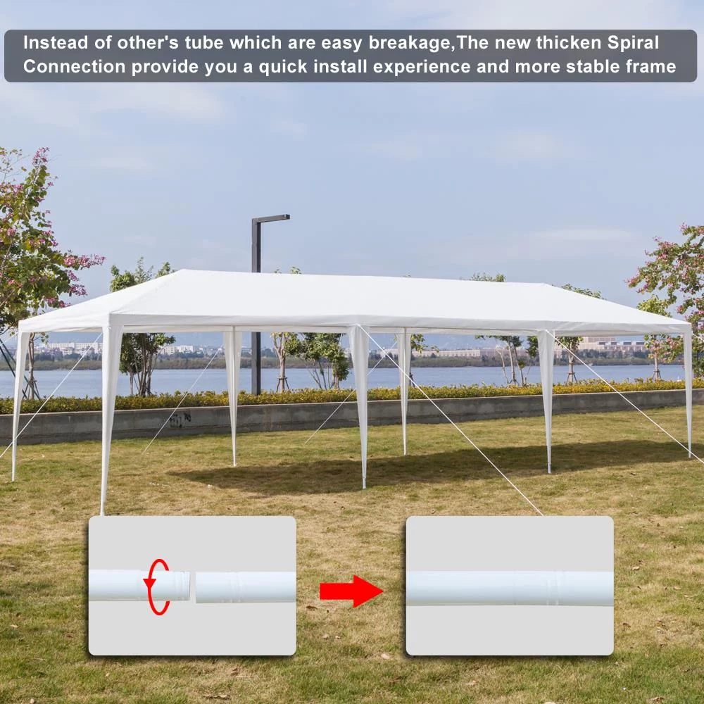 UBesGoo 10' x 10' Canopy Waterproof Party Tent Practical Outdoor Tent for Parties White - Womvr