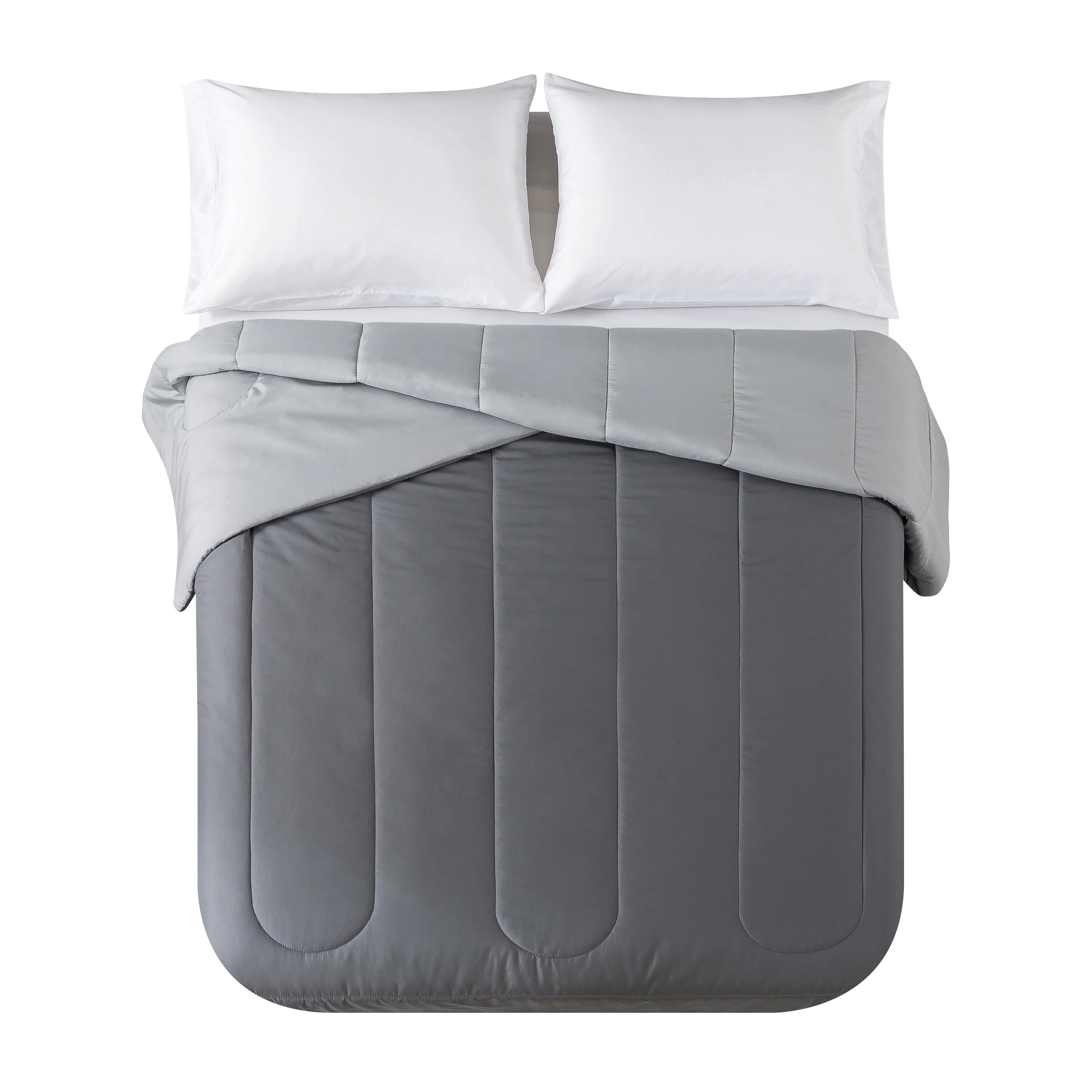 Mainstays Reversible Microfiber Comforter, Navy, Twin/Twin XL, Adult, Unisex - Womvr