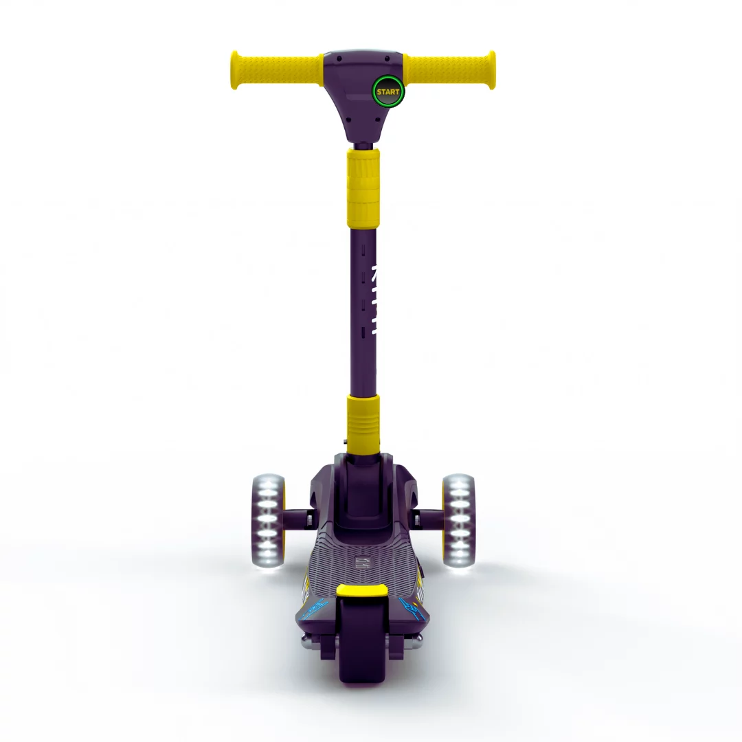 Kimi Kids 3-Wheel Electric Scooter, Ages 2-9, 5Mph, Lights, 10 Miles Range - Womvr