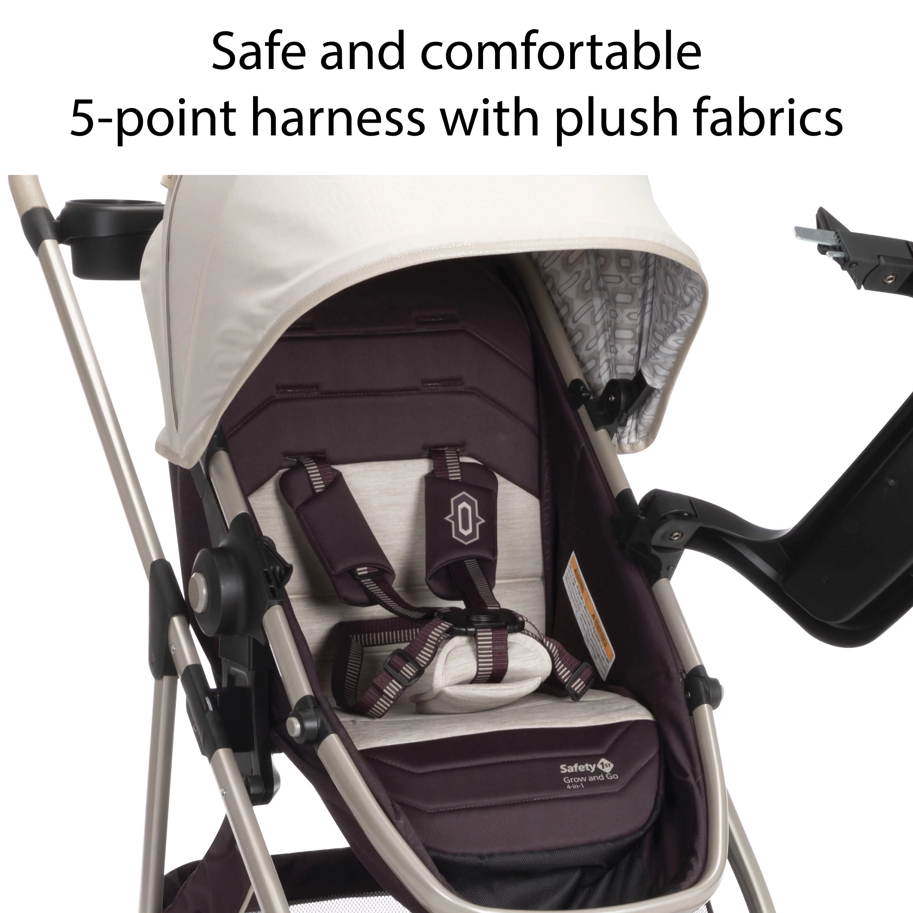 Safety 1st Deluxe Grow and Go Flex 8-in-1 Travel System, High Street, Infant - Womvr