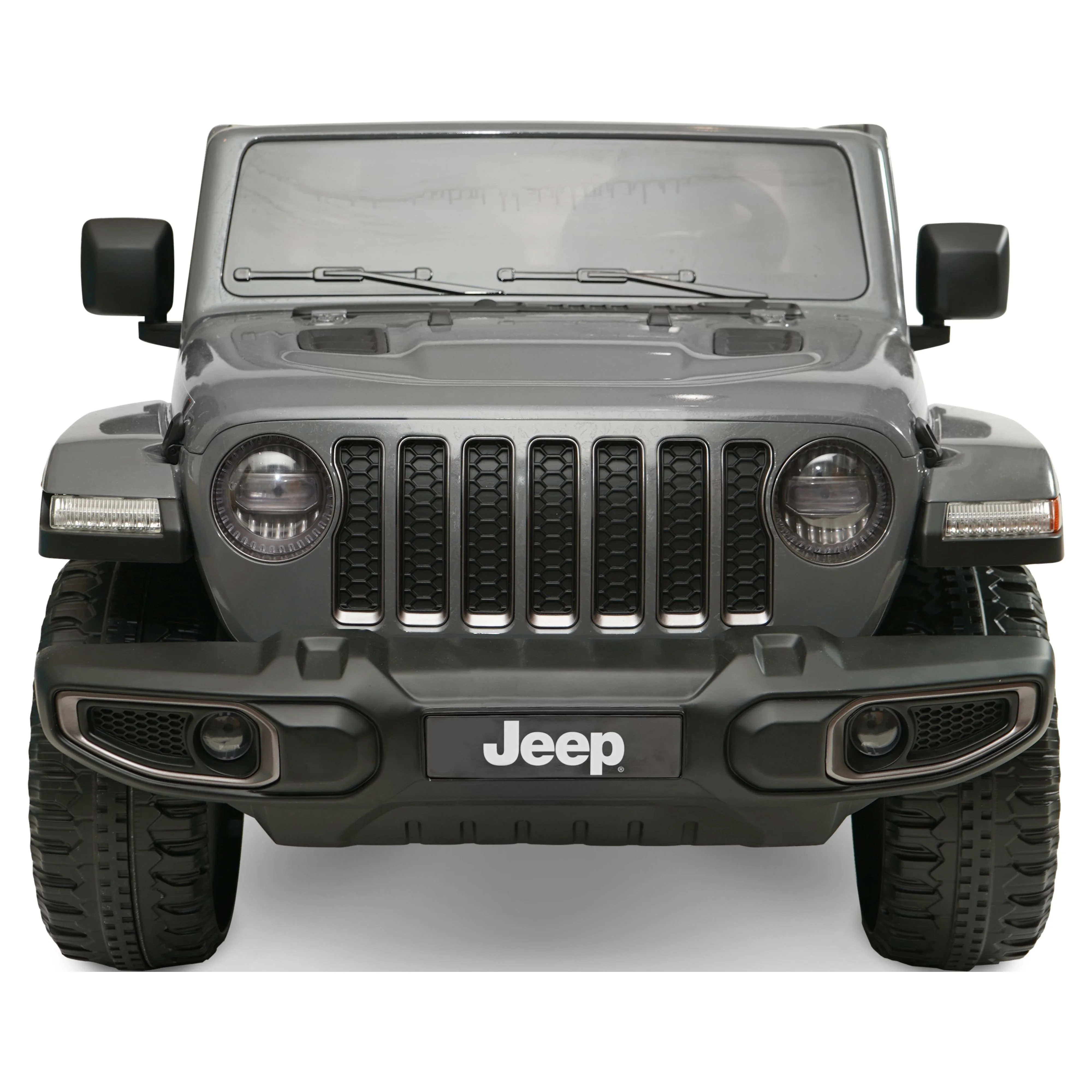 12V Jeep Gladiator Battery Powered Ride-on by Hyper Toys, Grey, for a Child Ages 3-8 - Womvr