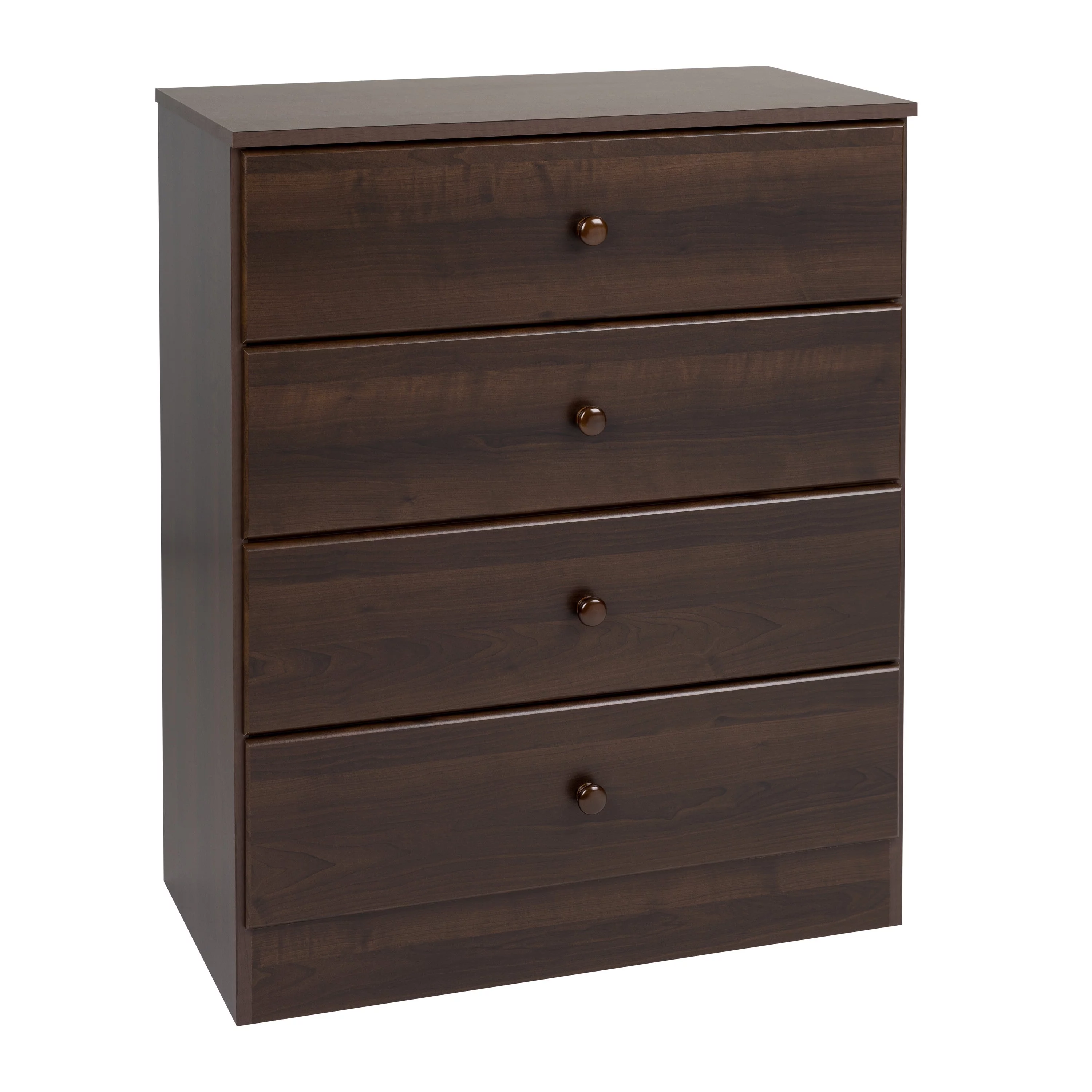 Prepac Astrid Modern 4-Drawer Vertical Dresser, Espresso - Womvr