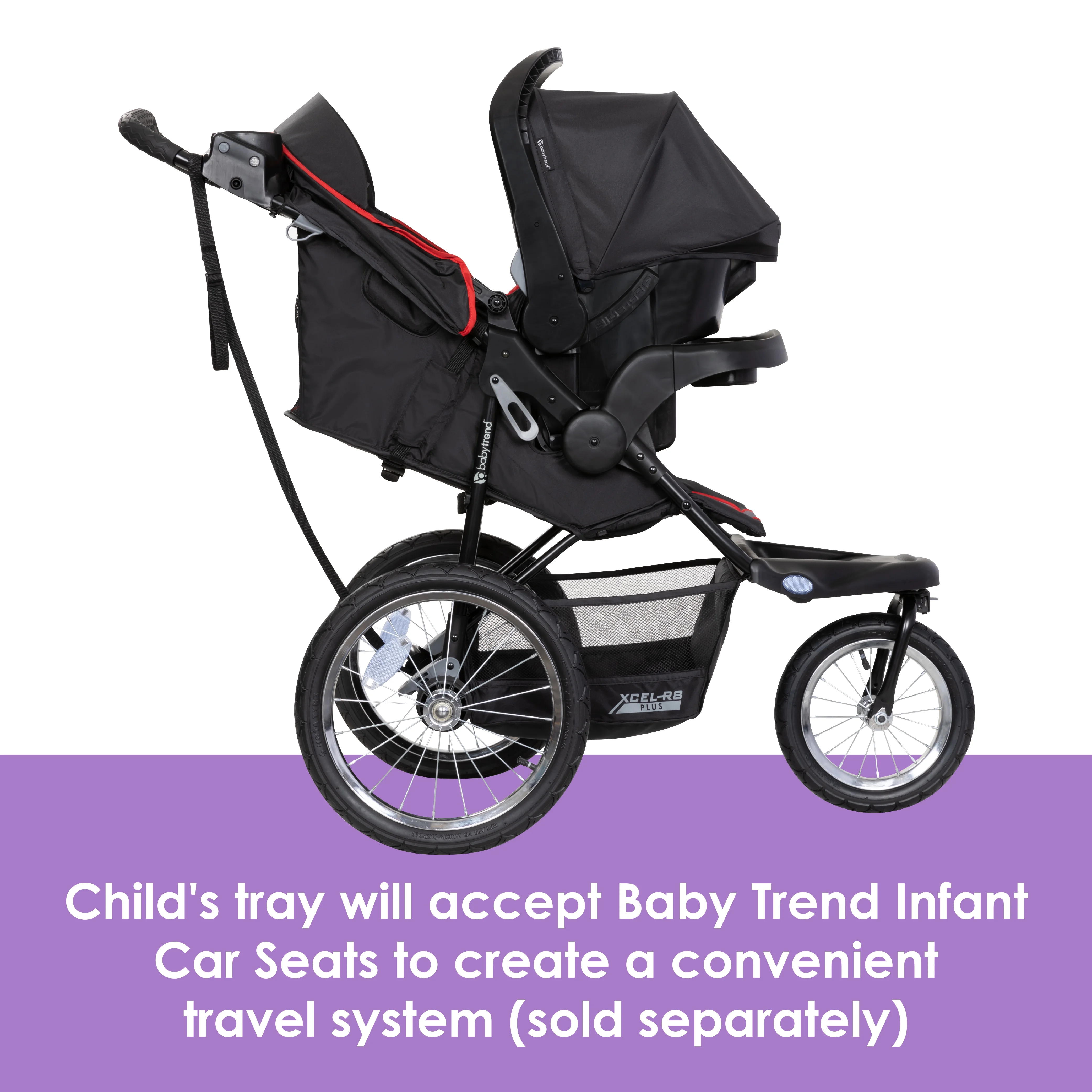 Baby Trend Xcel-R8 Plus Jogging Stroller - Liberty Grey - Womvr