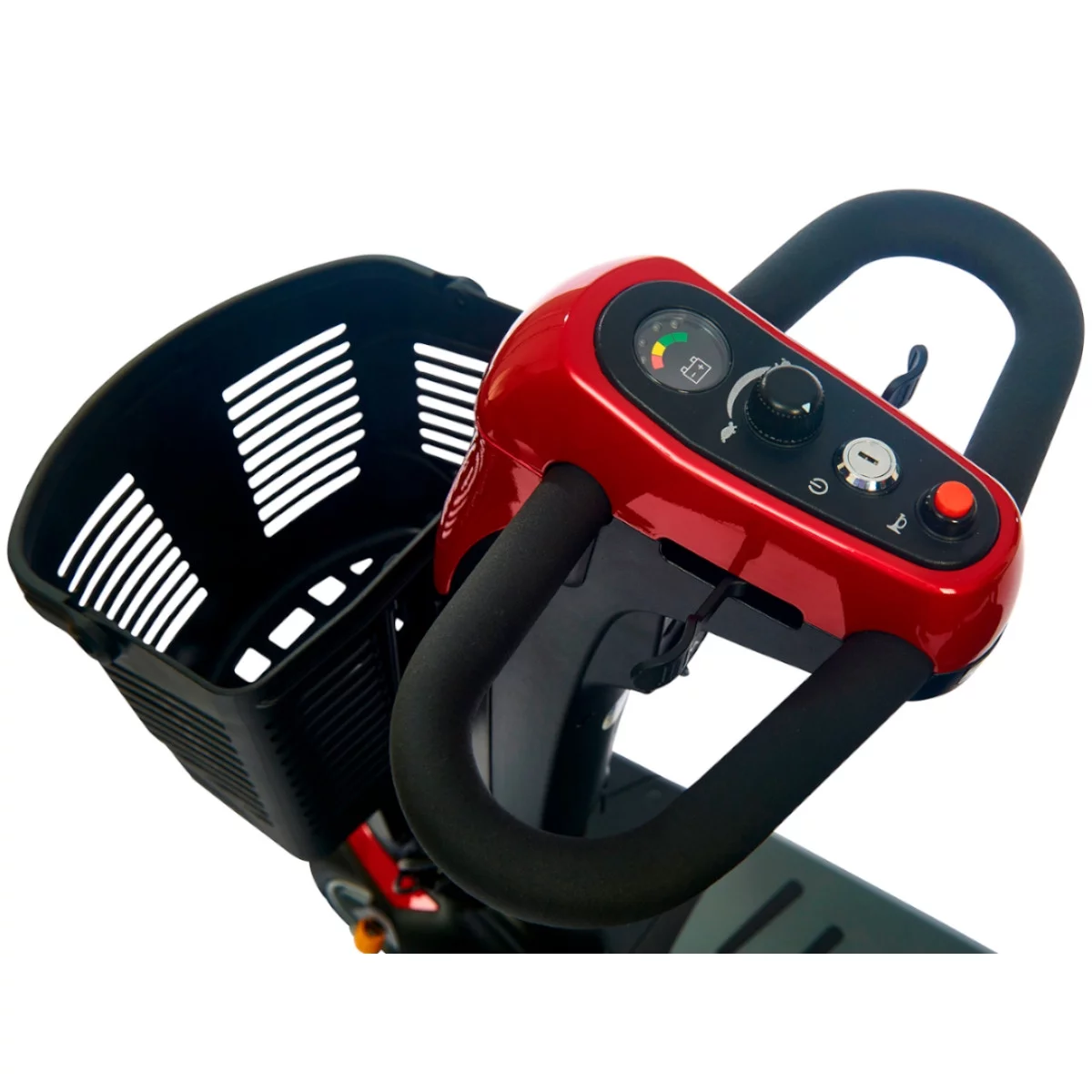 Buzzaround LX Luxury 3 Wheels Travel Scooter (Red and Blue) - Womvr