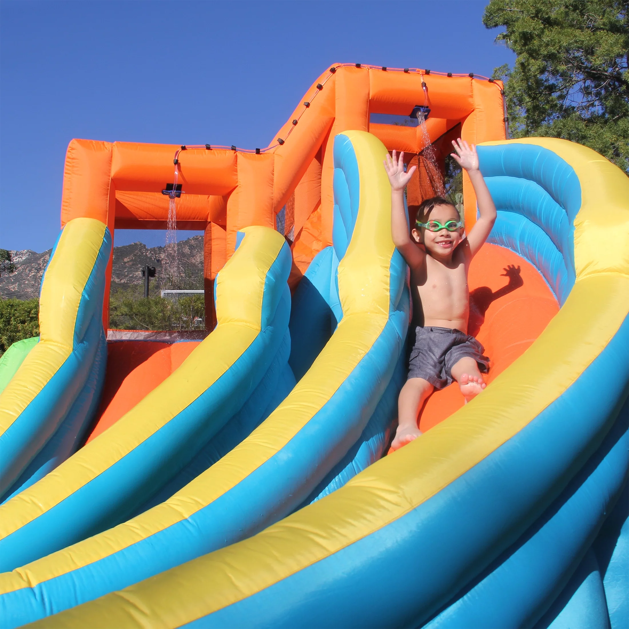 Sportspower Twin Peaks Splash n' Slide with Lifetime Warranty on Heavy Duty Blower - Womvr