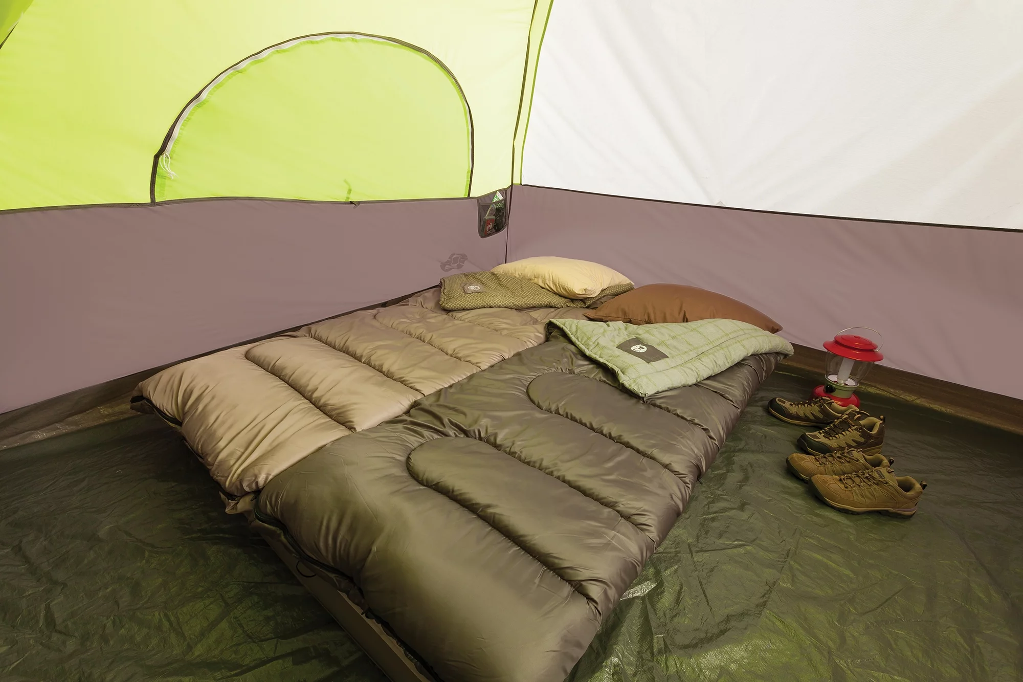 Coleman? 6-Person Steel Creek? Fast Pitch? Dome Camping Tent with Screen Room, Green - Womvr