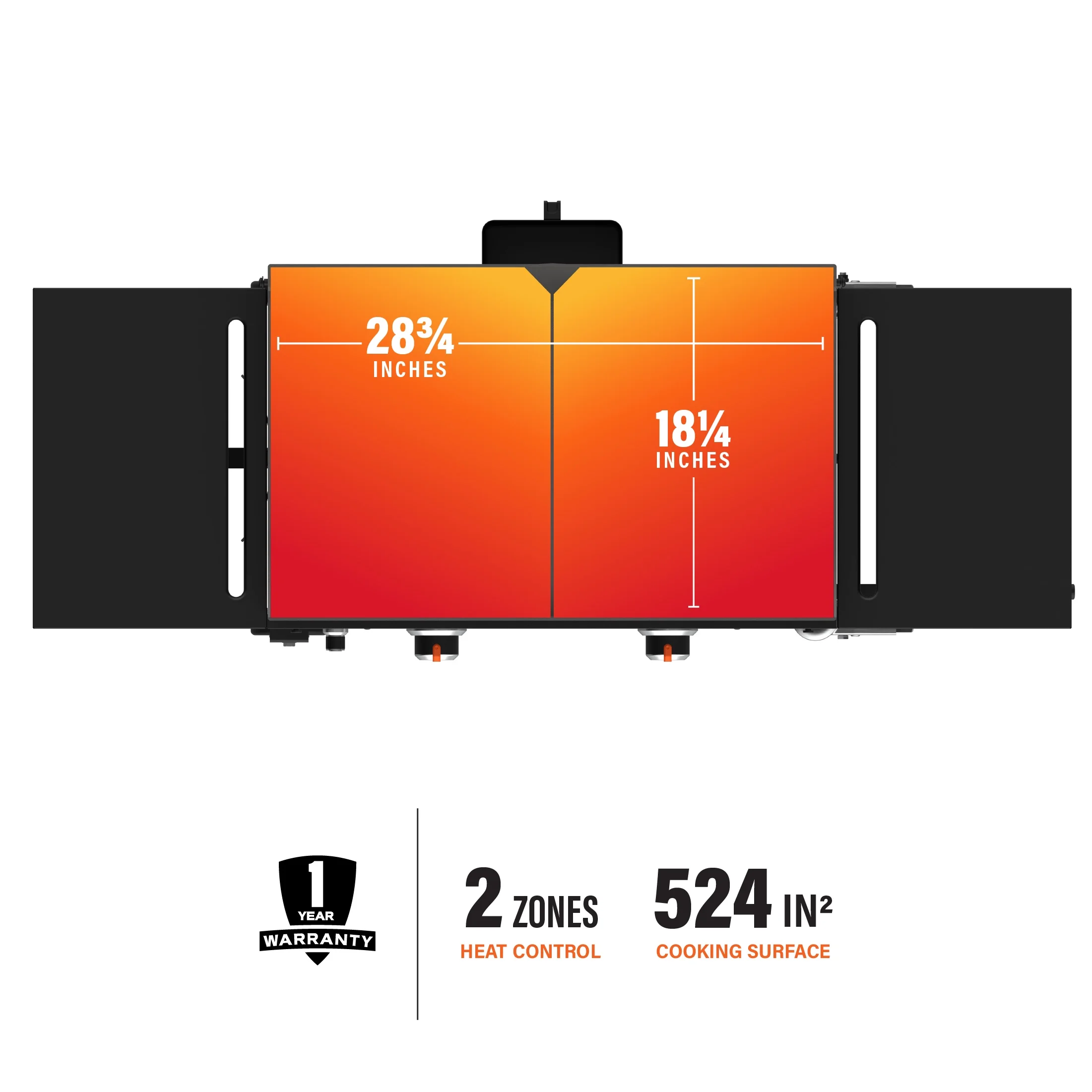 Blackstone 2-Burner 28” Propane Griddle with Hood and Omnivore Griddle Plate - Womvr
