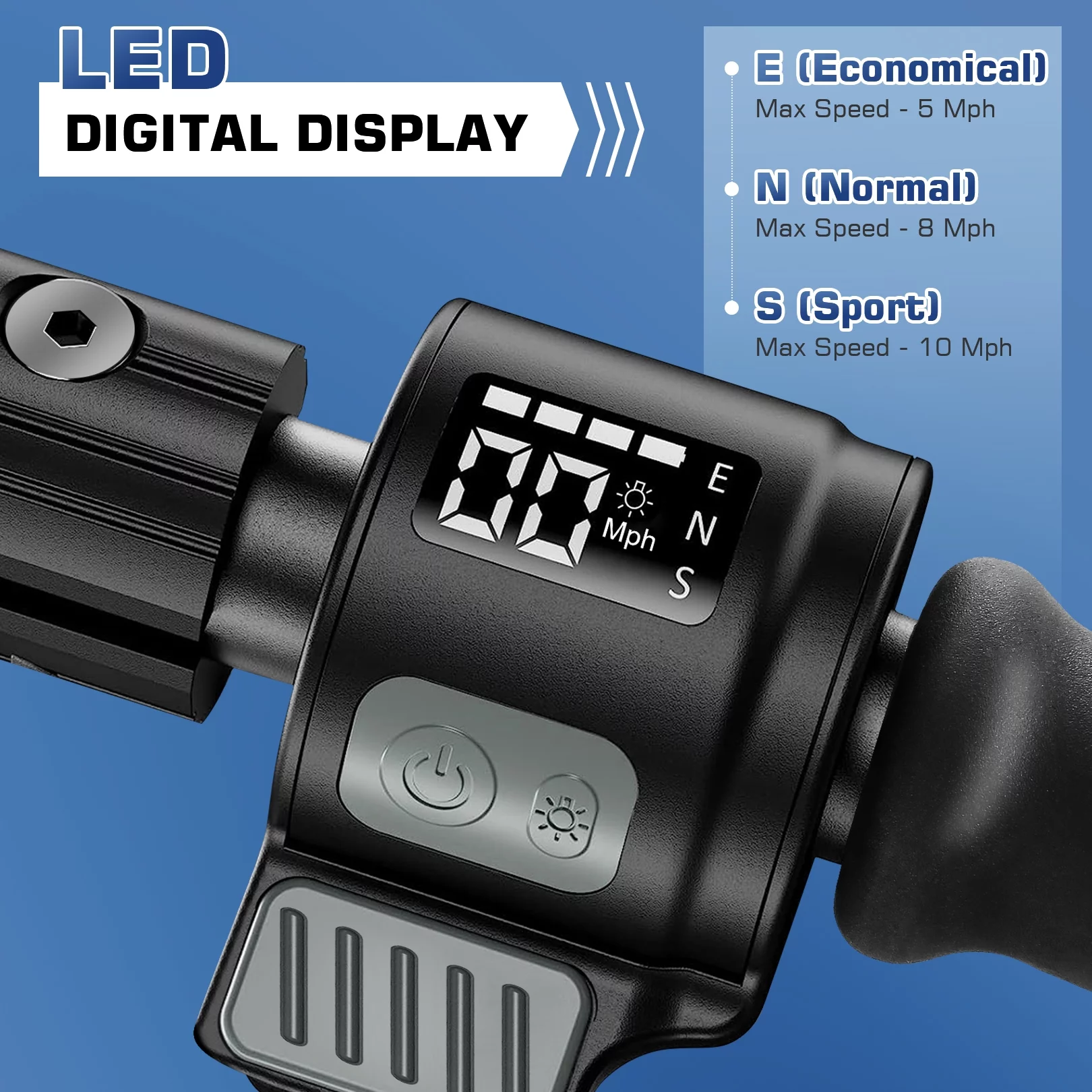 Caroma Kids Electric Scooter, 6+ Boys and Girls Safe Kick Scooter, Adjustable Speed and Handlebar - Womvr