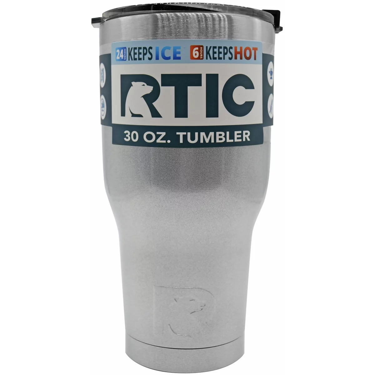 RTIC 30 OZ Insulated Tumbler Stainless Steel Coffee Travel Mug with Lid, Spill Proof, Hot Beverage and Cold, Portable Thermal Cup for Car, Camping, Deep Harbor - Womvr