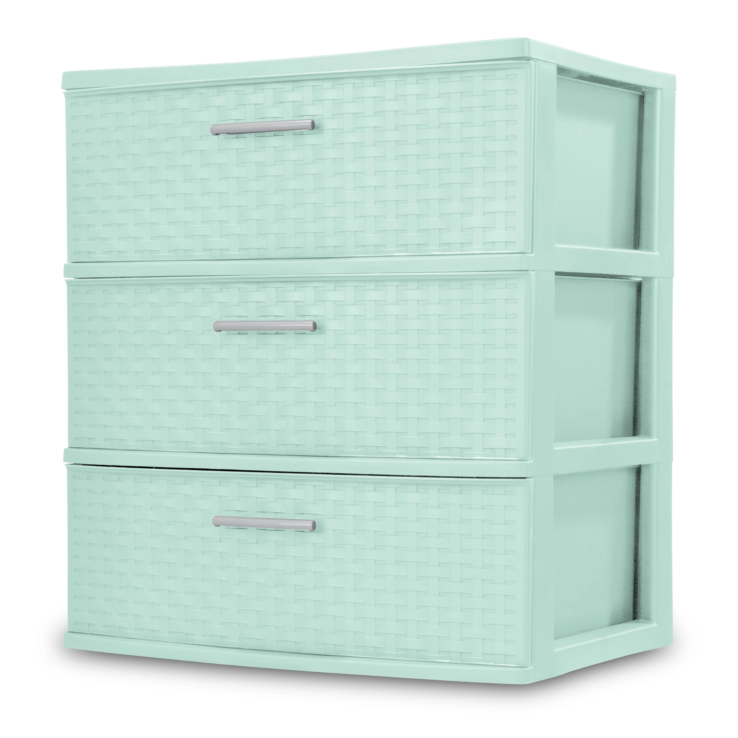 Sterilite 3 Drawer Wide Weave Tower White - Womvr