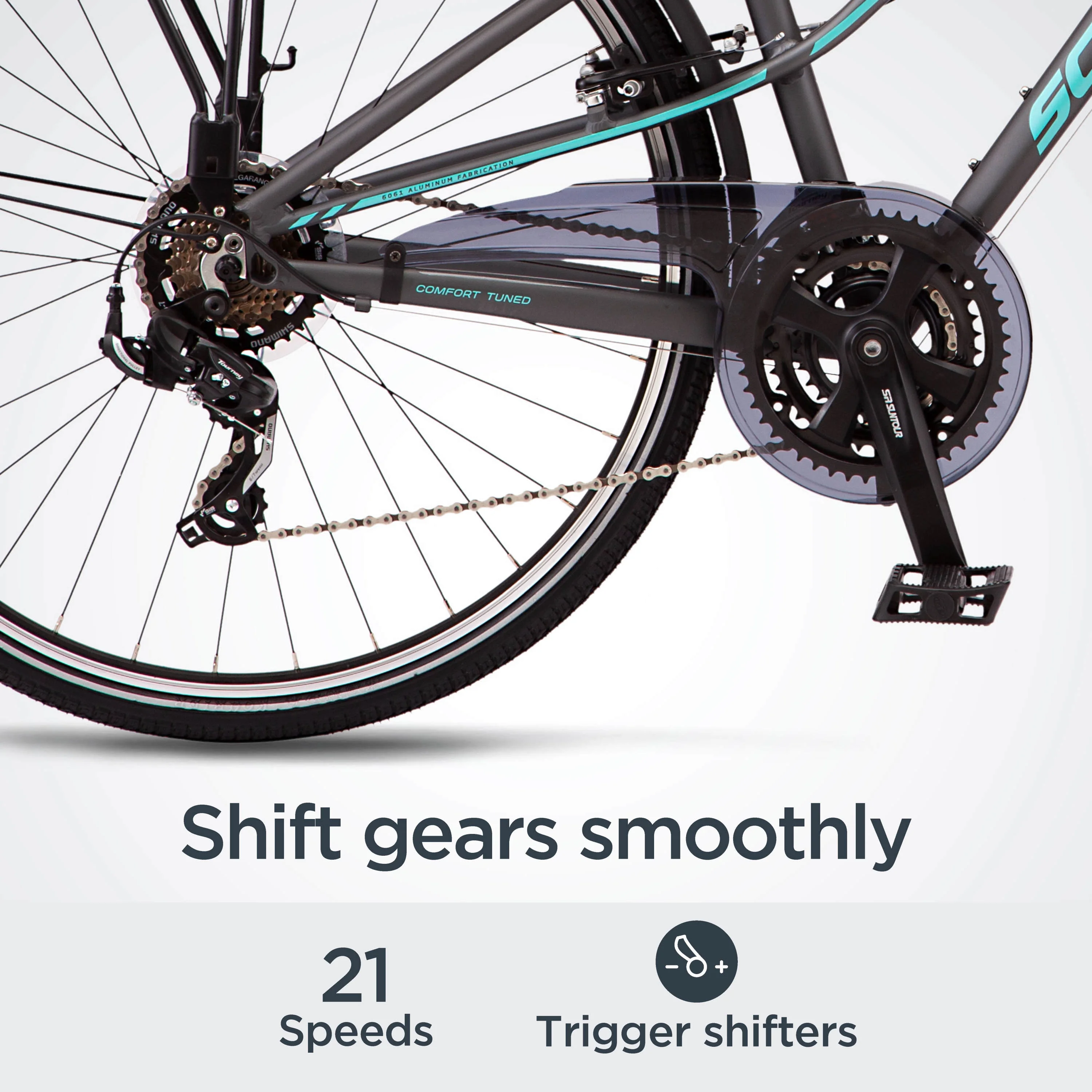 Schwinn Network 6c Hybrid Bike, 21 Speeds, Large 19.5