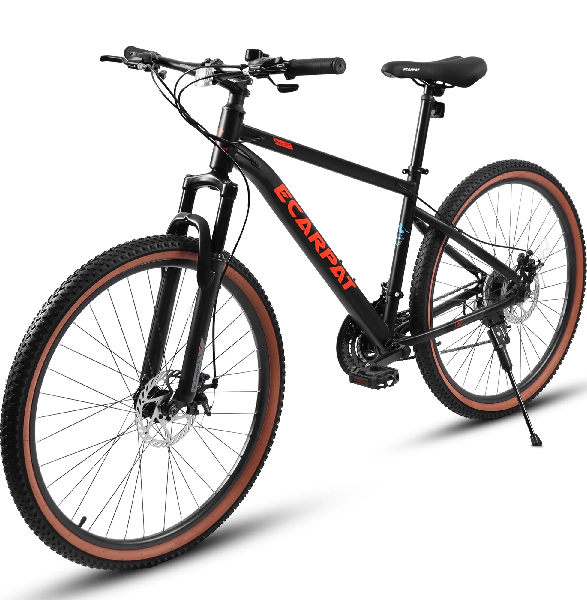 24 inch Mountain Bike for Kids, Boys Girls Bike with 21 Speed Disc Brakes, Green - Womvr