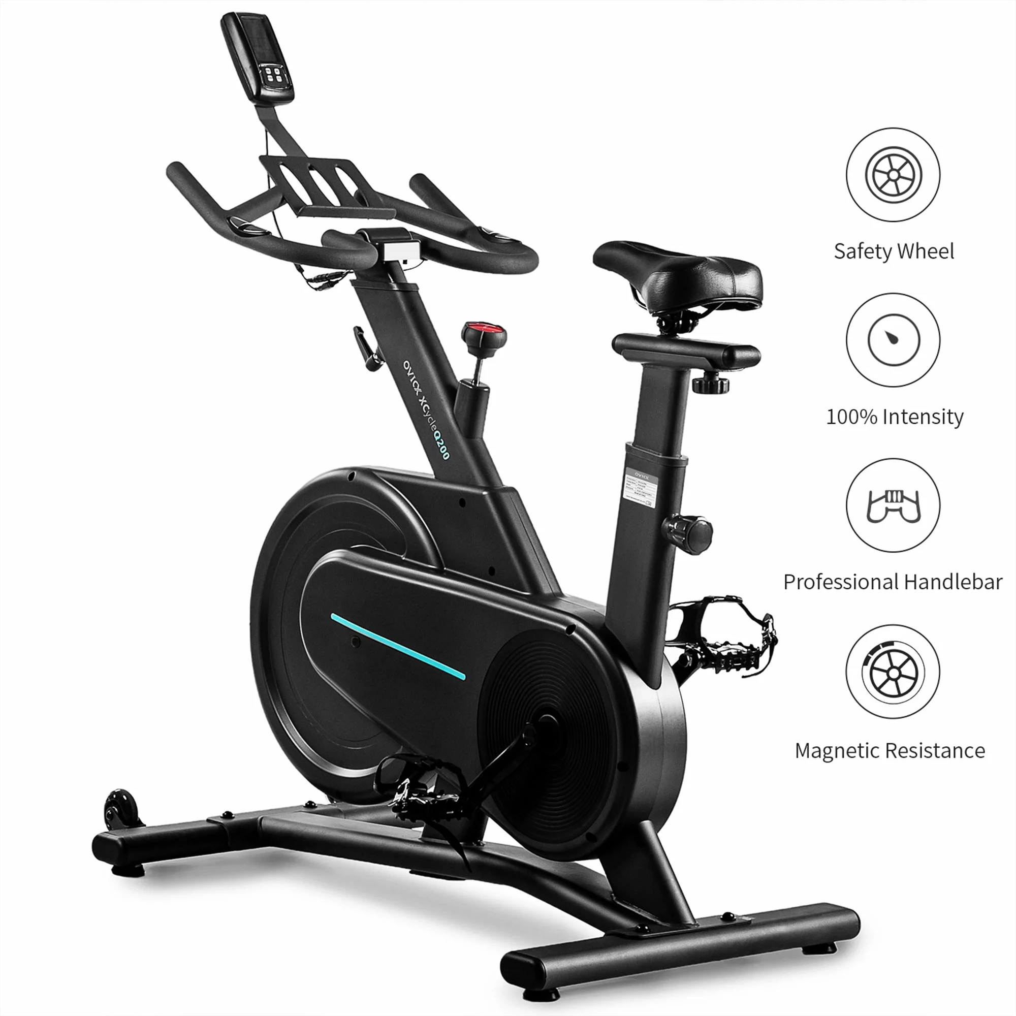 OVICX Home Workout Exercise Bike with Customizable Comfort and Digital LCD - Womvr