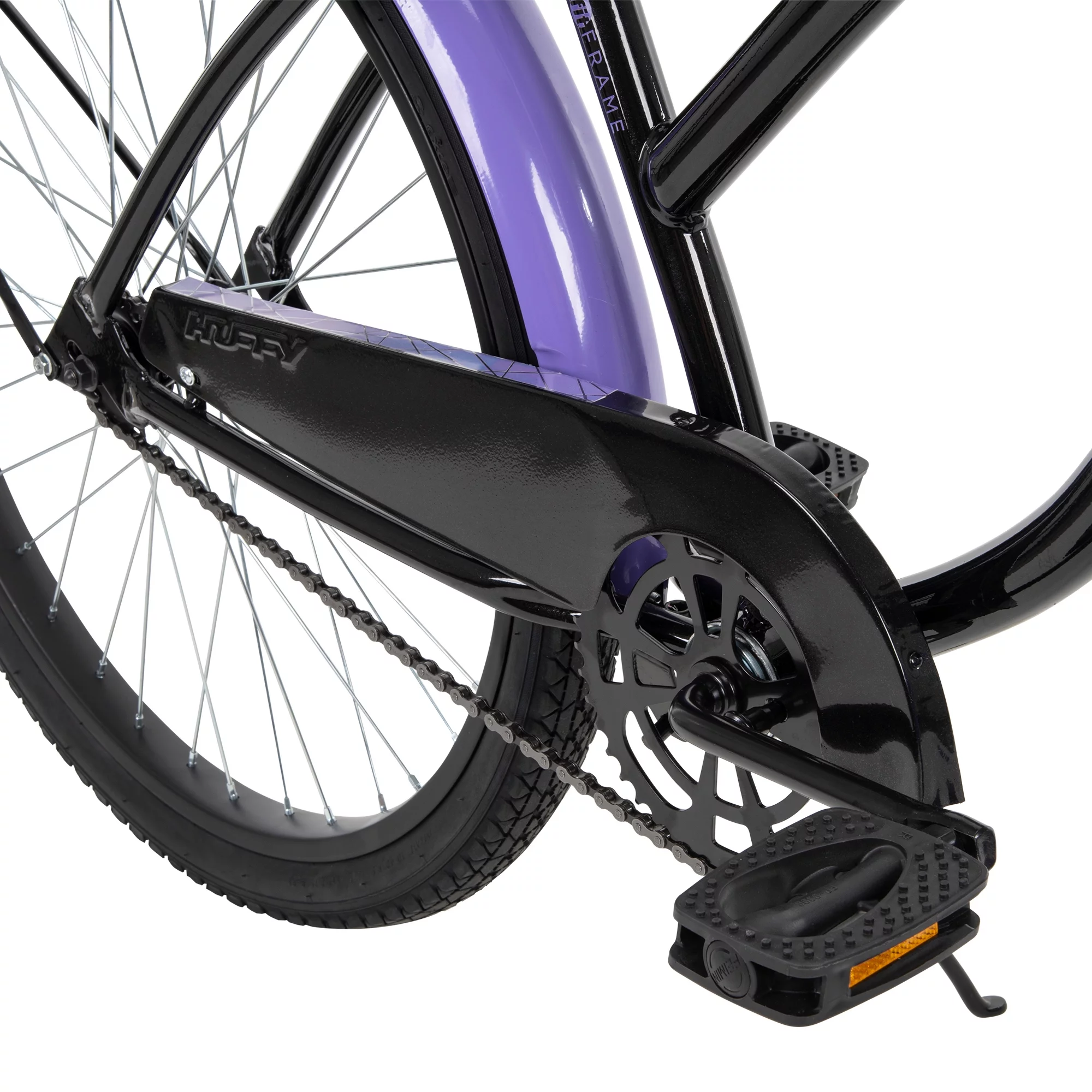 Huffy Carlisle 26-In. Cruiser Bicycle for Women, Black and Purple - Womvr