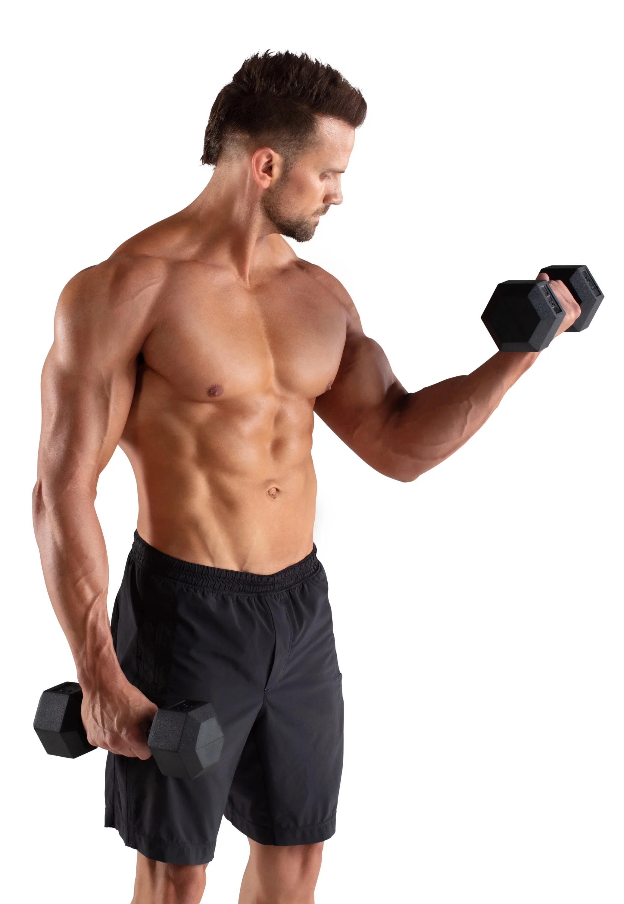 Weider Rubber Hex Dumbbell, 45 lbs - Sold Individually - Womvr