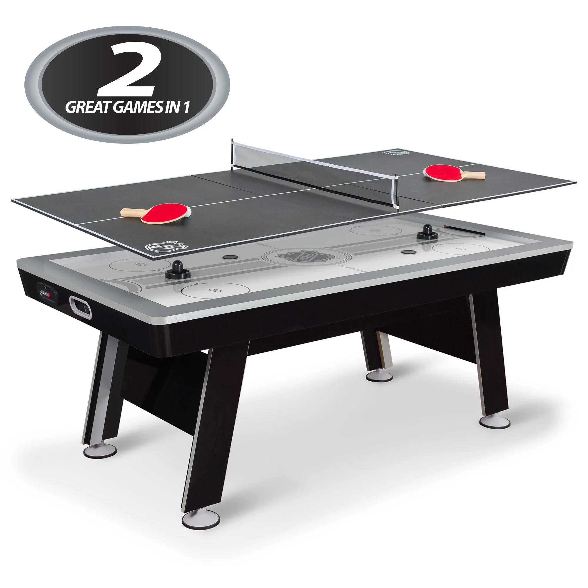 NHL 80” Power Play 2-in-1 Air Hockey Table with Table Tennis Top - Womvr
