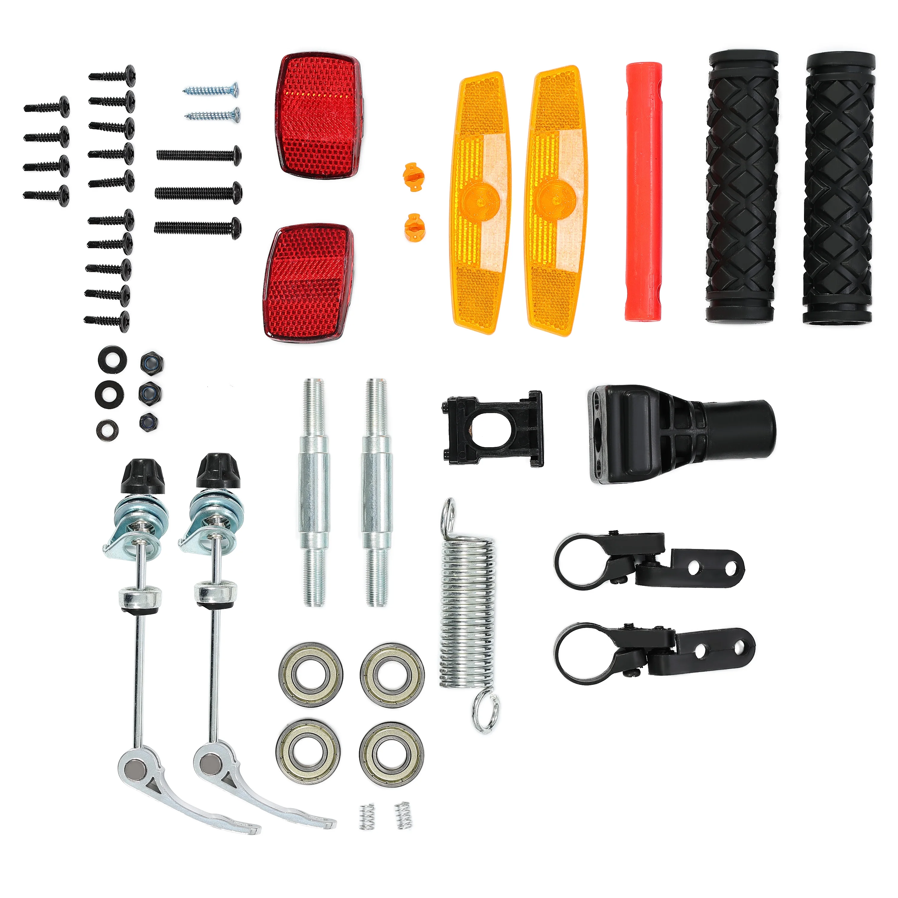 KOJEM Foldable Bike Cargo Trailer Bicycle Cargo Storage Cart 16'' Wheels Luggage Trailer with Hitch Bike Cart - Womvr