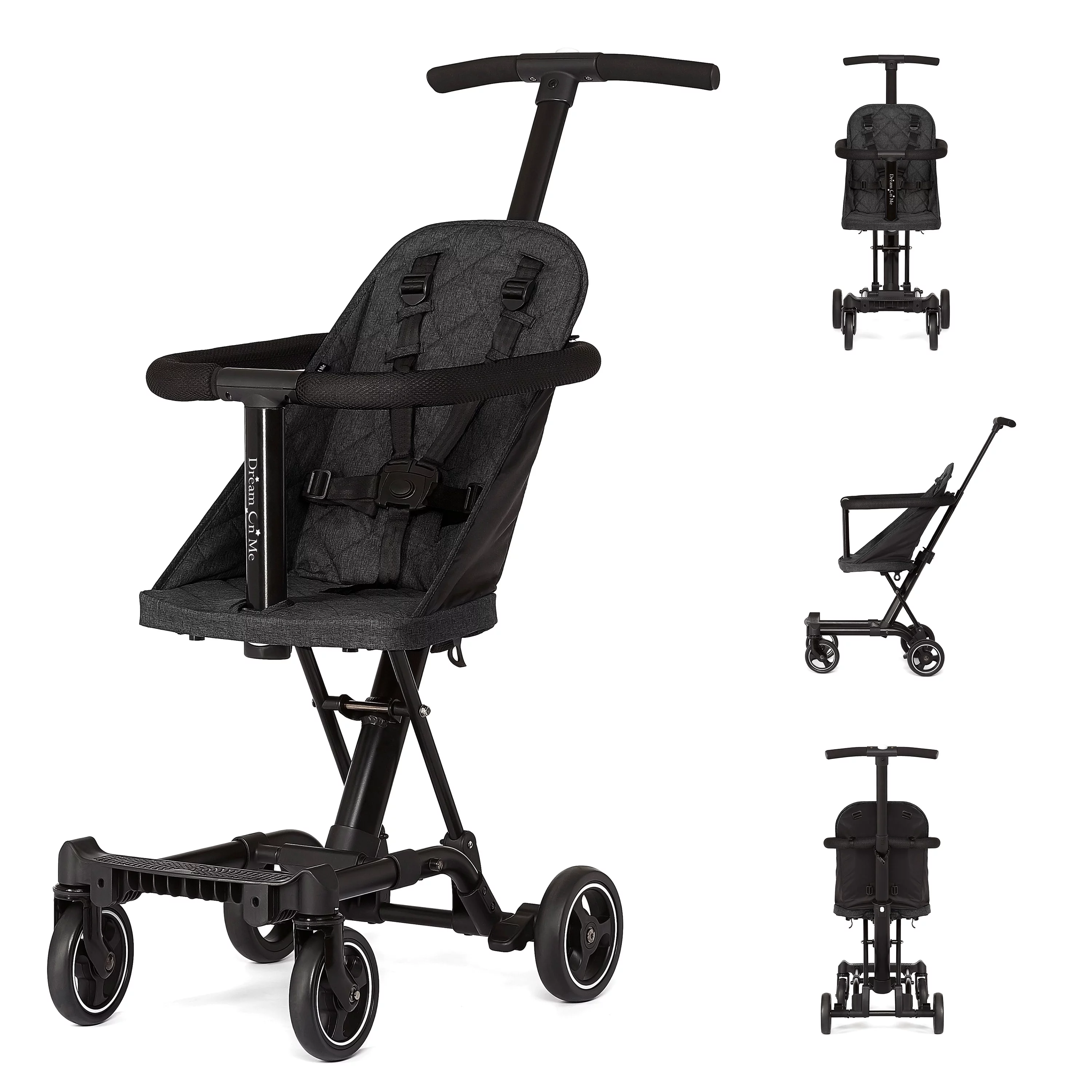 Dream On Me Coast Rider | Travel Stroller | Lightweight Stroller | Compact | Portable | Vacation Friendly Stroller, Black - Womvr