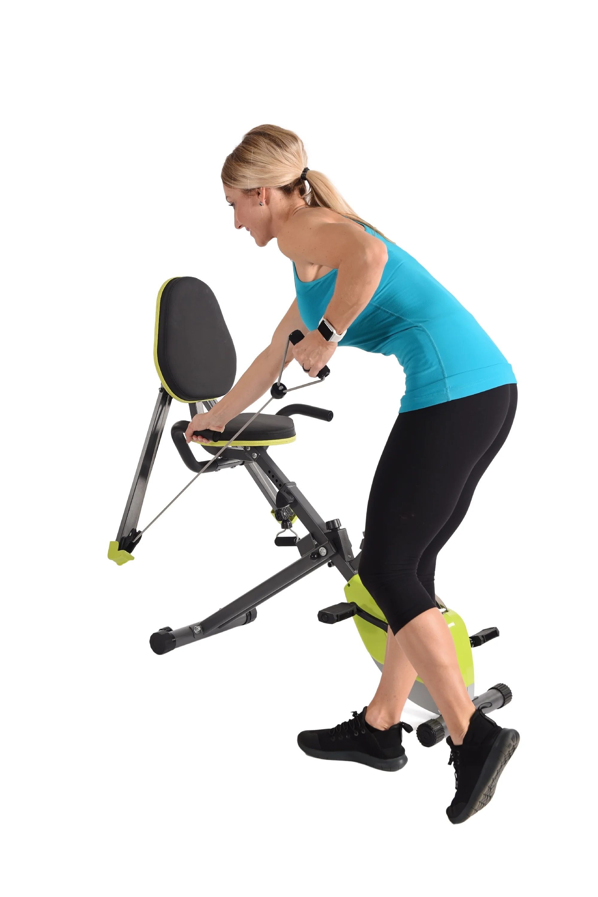 Stamina Wonder Upright Exercise Bike with Upper Body Resistance Arms, 250 lb. Weight Limit - Womvr