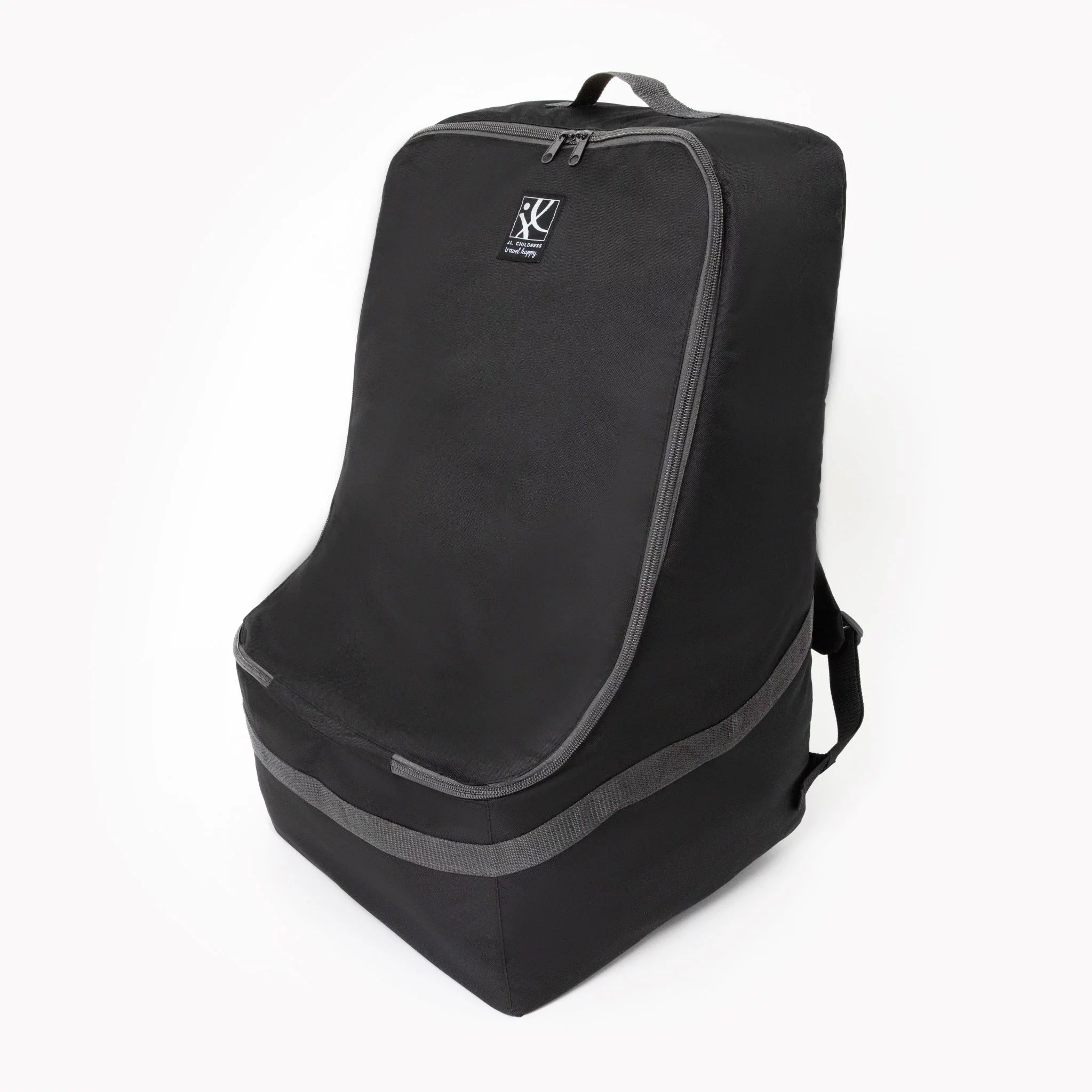 J.L. Childress Ultimate Padded Backpack Car Seat Travel Bag and Carrier, Black/Grey - Womvr