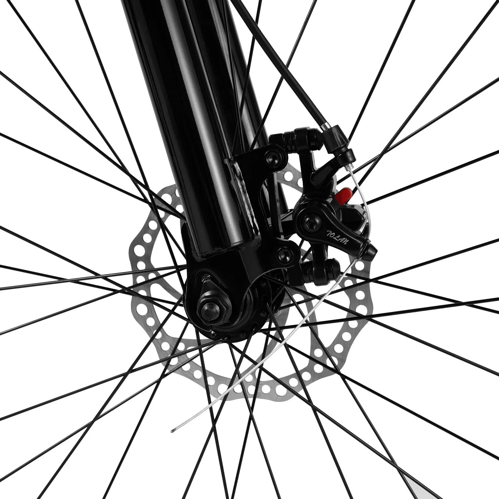 26 inch 21 Speed Folding Mountain Bike Full Suspension Dual Disc Brakes Bicycle - Womvr