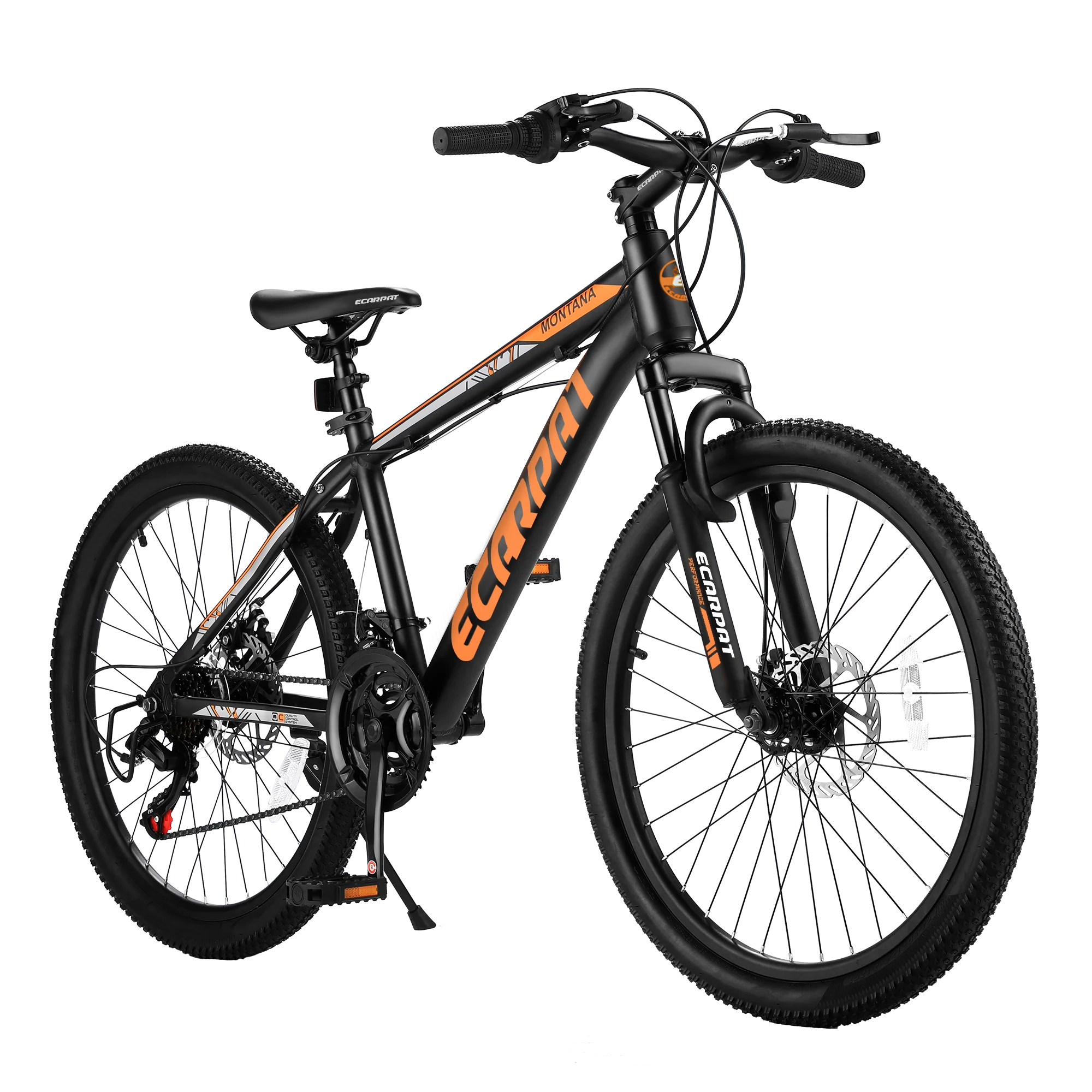 CHAMPIERRE 24 inch Mountain Bike for Men and Women, Shimano 21 Speed Bike with Disc Brake, Black - Womvr