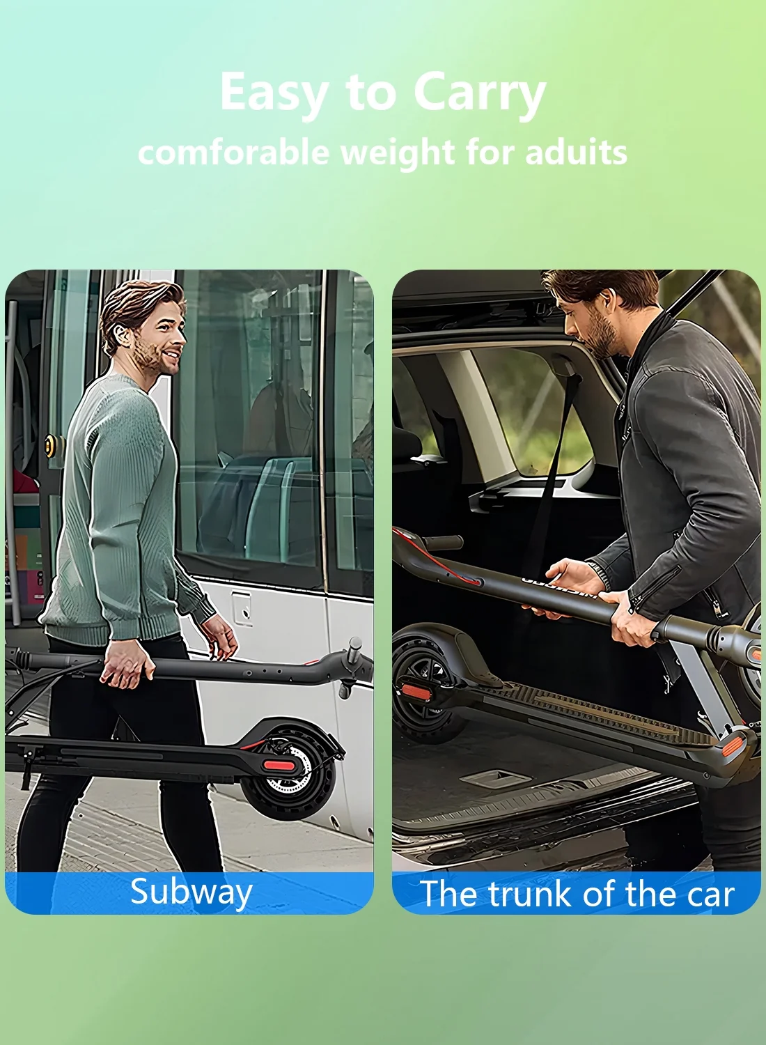 MICROGO M5 PRO Electric Scooter, 500W Motor 10.4 Ah Battery Long Range for Adults, 10