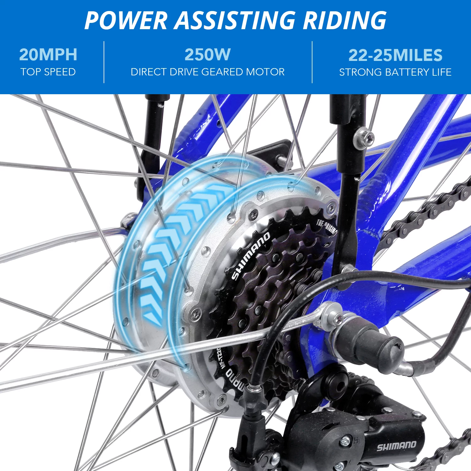 IDEAPLAY P20 24 inch Electric Bike for Adults, 250W Electric Commuter Bicycle with 3 Riding Modes Ebike for Women Men, Gray - Womvr