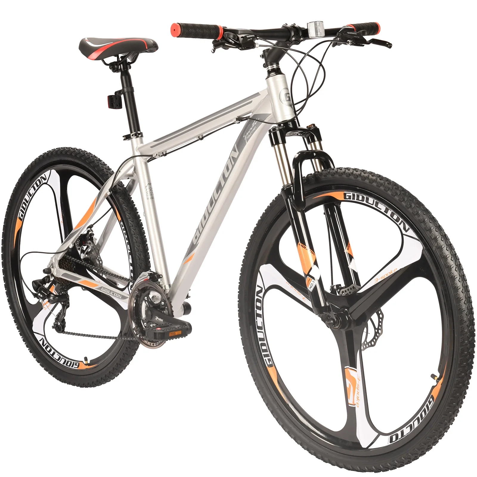 Eurobike Aluminum Mountain Bike 21 Speed 29 inch Bicycle for Men or Women Adults Silver - Womvr