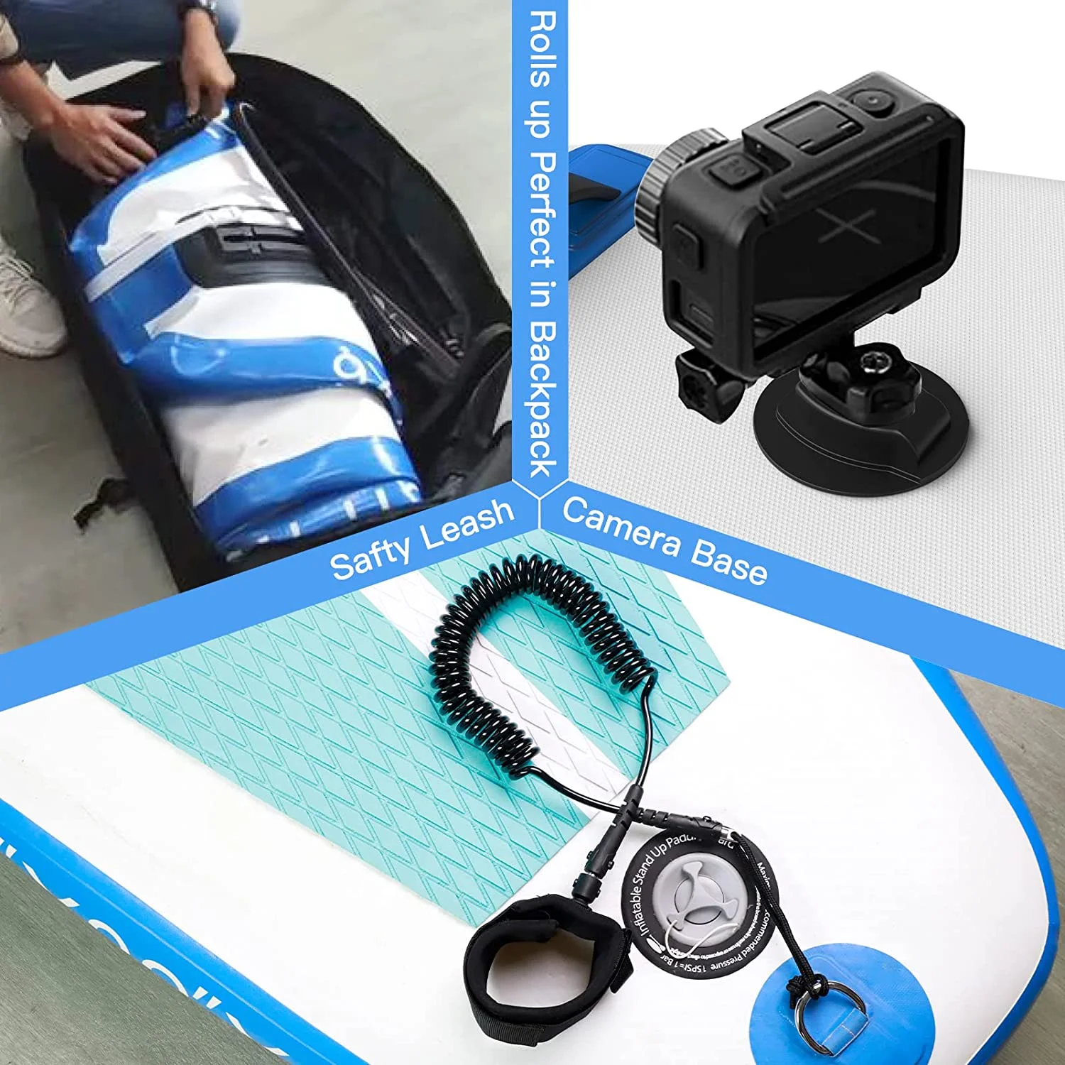 Paddle Board for Adult, Inflatable Surfboard Fishing Standup Cyfie Paddle Board 10.6 ft - Womvr