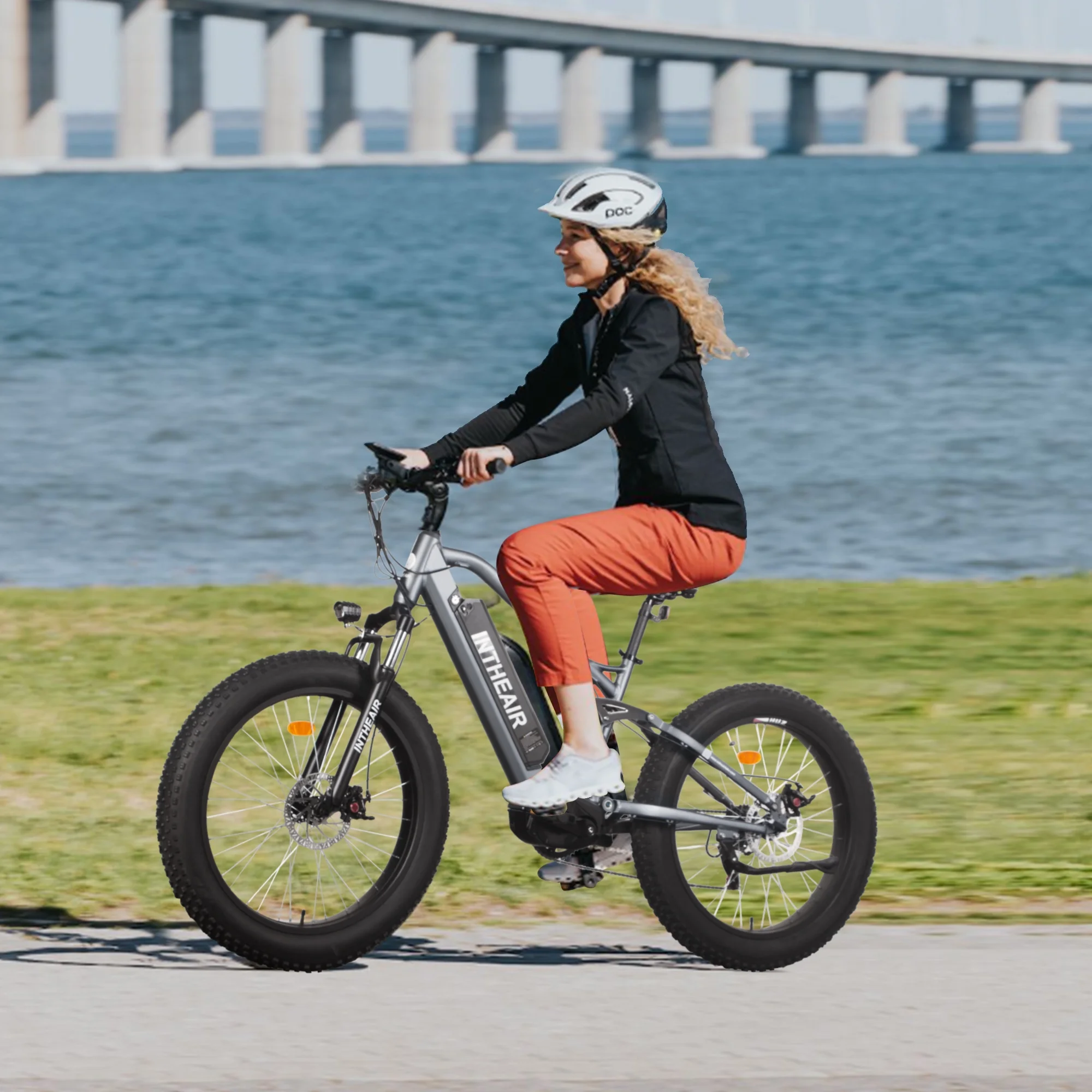 Z9 Model 26'' Fat Tire Electric Bike Commute Electric Bike for Adults Removable Battery 7 Speeds 750W Bafang Mid Motor Ebike Gray - Womvr