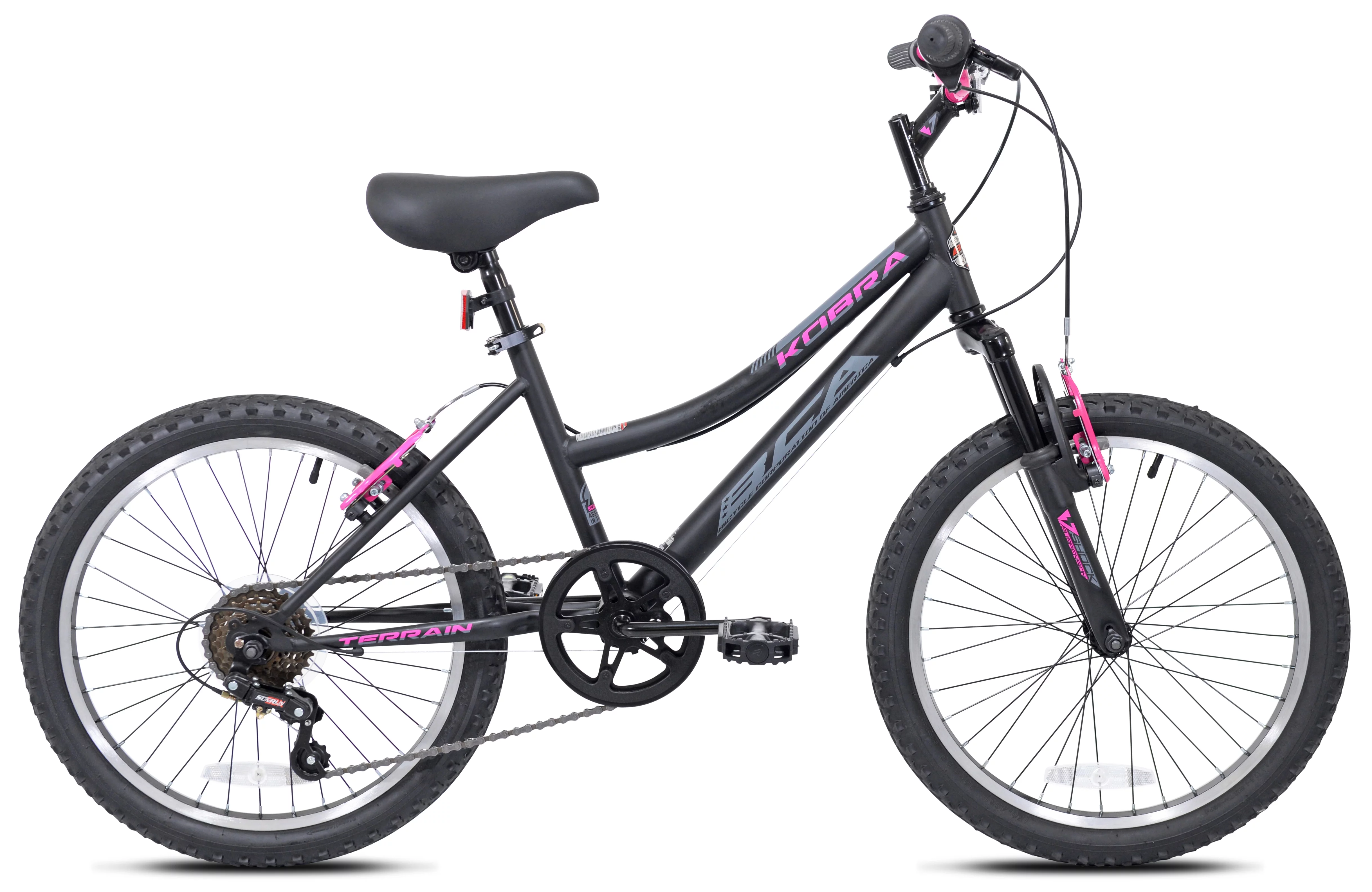 Kent 20-inch Girl's Kobra Mountain Child Bicycle, Black/Pink - Womvr