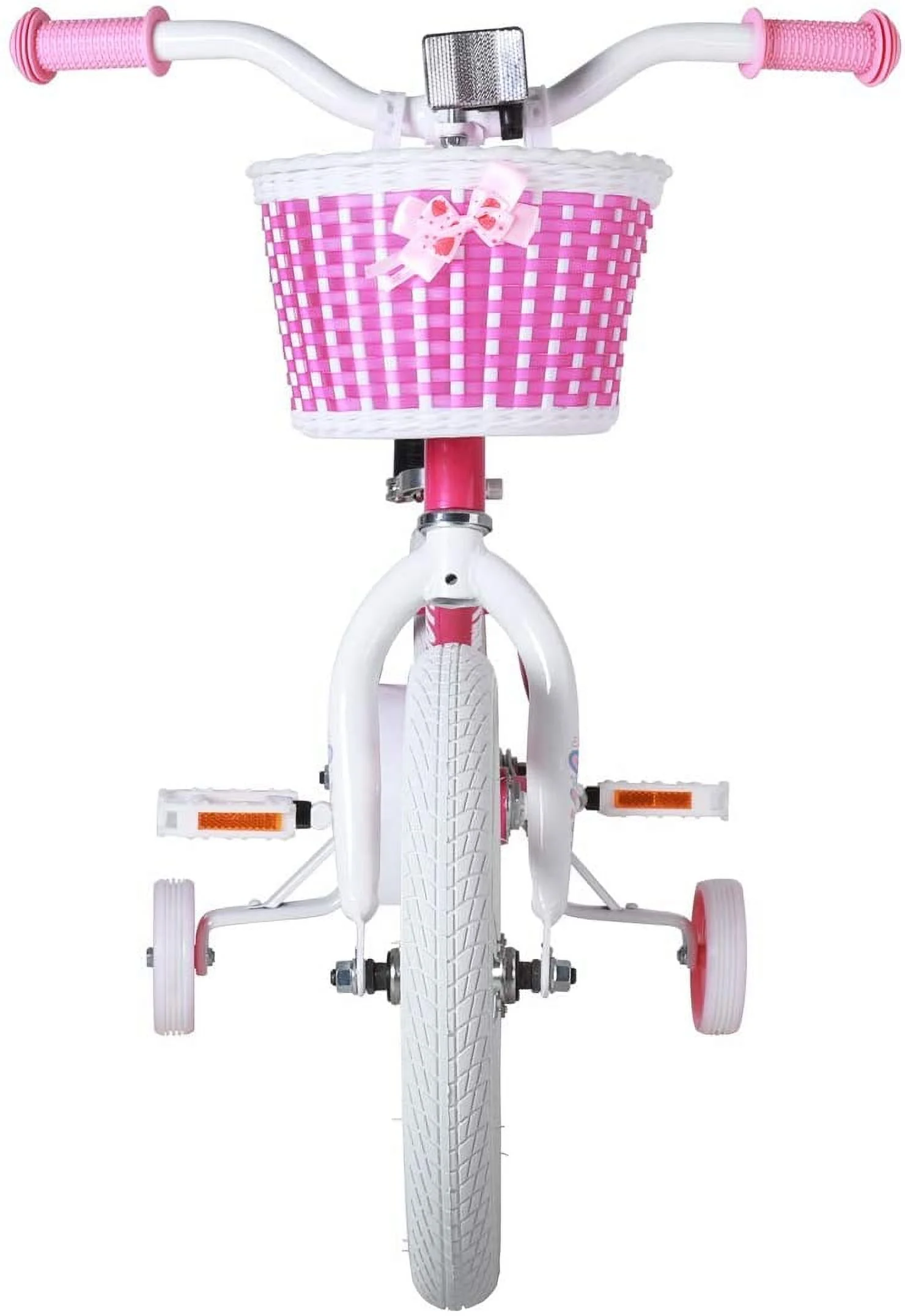 JOYSTAR Angel Girls Bike for Toddlers and Kids Ages 2-9 Years Old, 12 14 16 18 Inch Kids Bike with Training Wheels & Basket, 18 in Girl Bicycle with Handbrake & Kickstand - Womvr