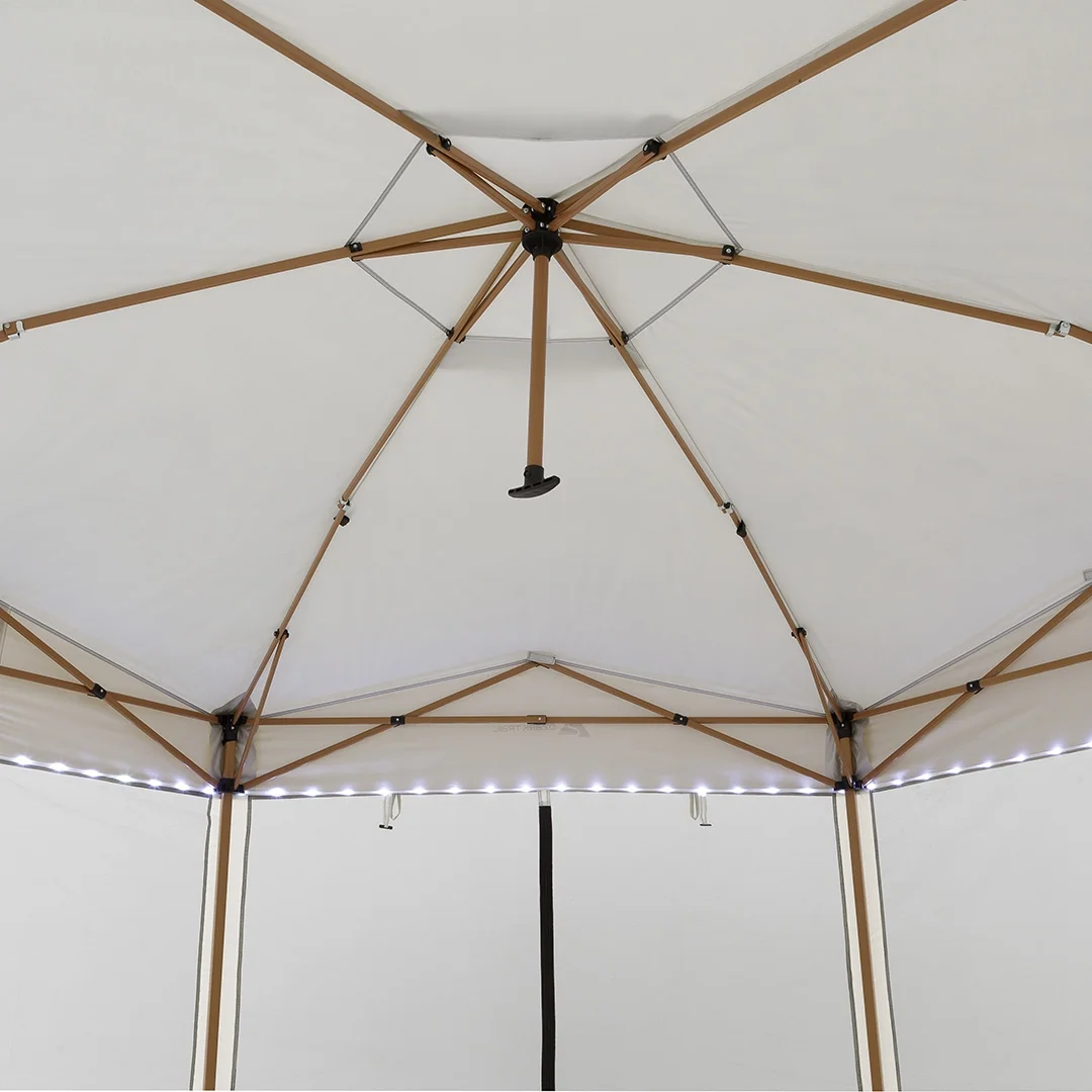 12' x 10' Glamping Hexagon Lighted Canopy - Womvr