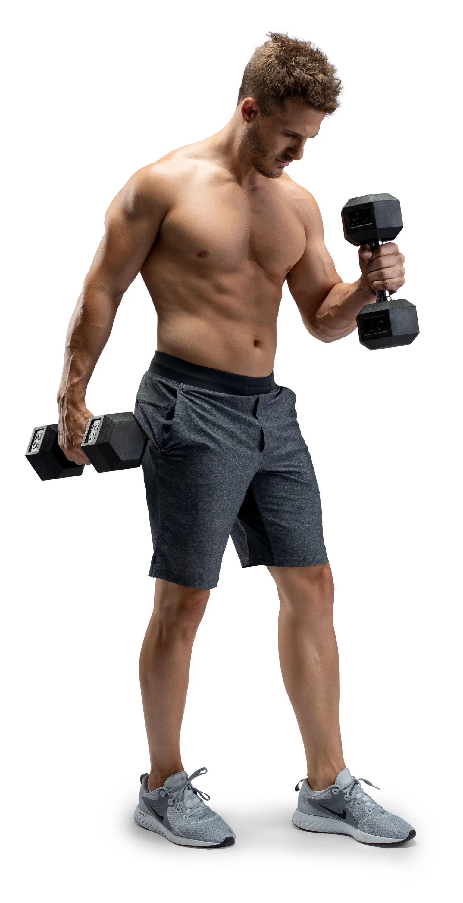 Weider Rubber Hex Dumbbell, 45 lbs - Sold Individually - Womvr