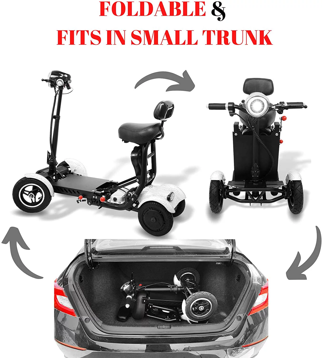 Ephesus S5 — Electric |Foldable, Lightweight, Battery Power| Four-Wheel Mobility Scooter - Womvr