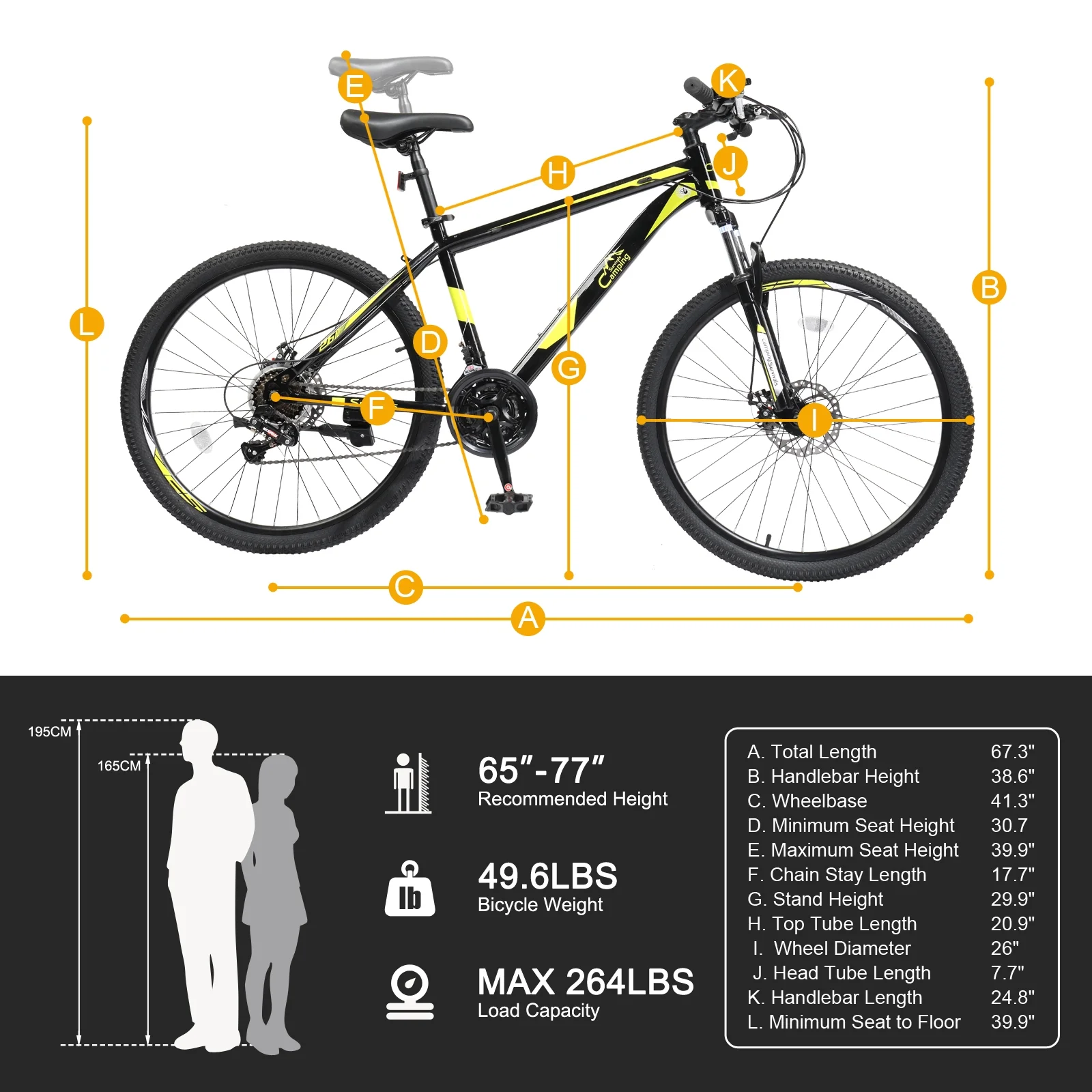 UBesGoo Mountain Bike 21-Speed with 26 inch Wheels for Unisex, Red/Black - Womvr